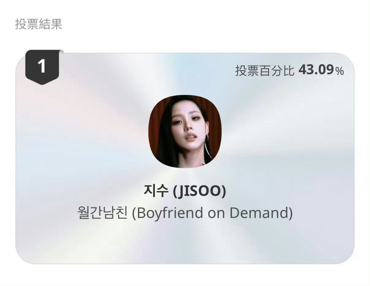 恭喜JISOO在第 21 届首尔国际电视剧奖（SDA）荣获“杰出亚洲明星——韩国