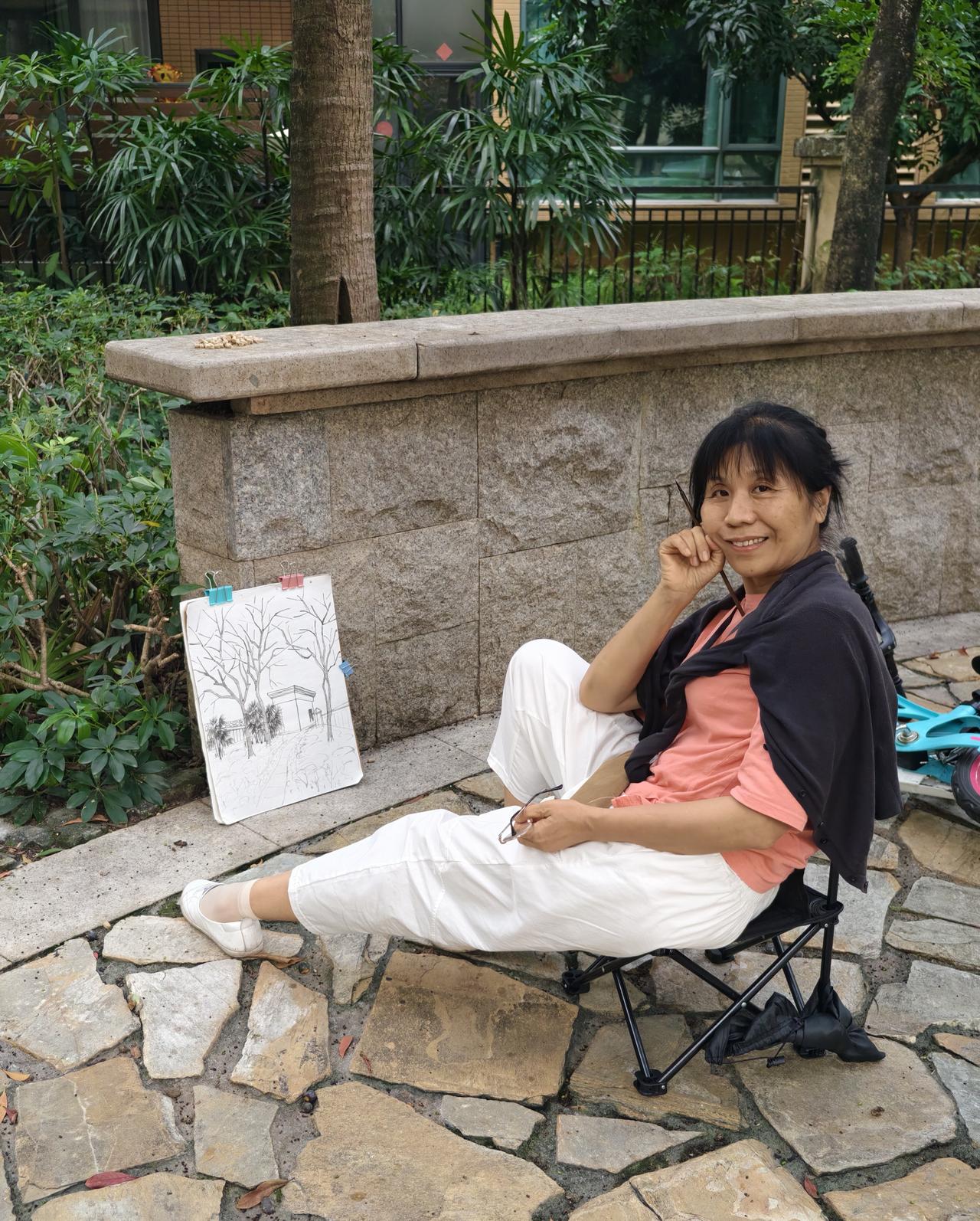 晒图笔记大赛让写生成为日常，让画画成为一种习惯[可爱]——家门前的怡然自得[可爱