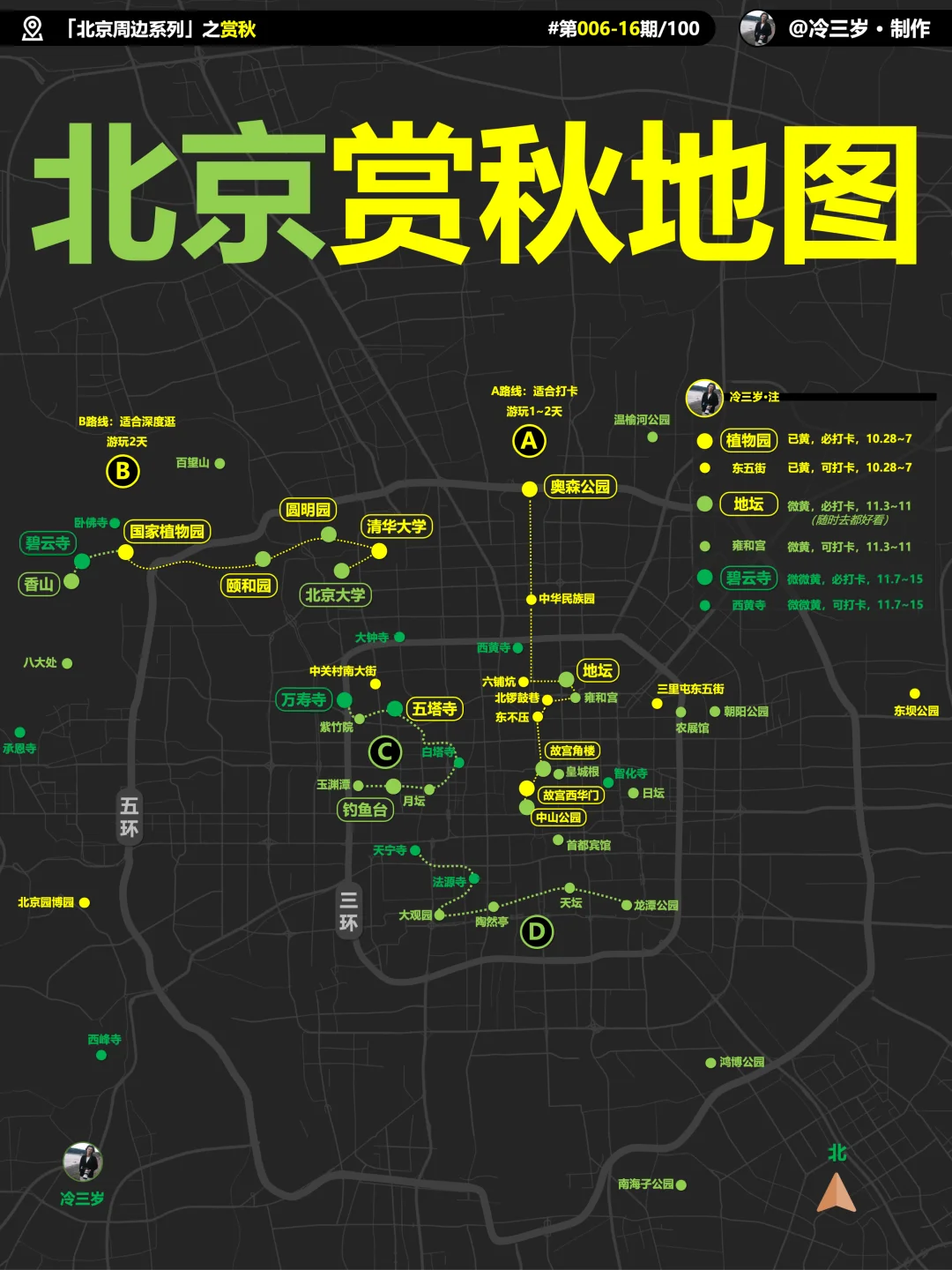 11.2~11.4 北京赏秋路线！一图看懂去哪儿