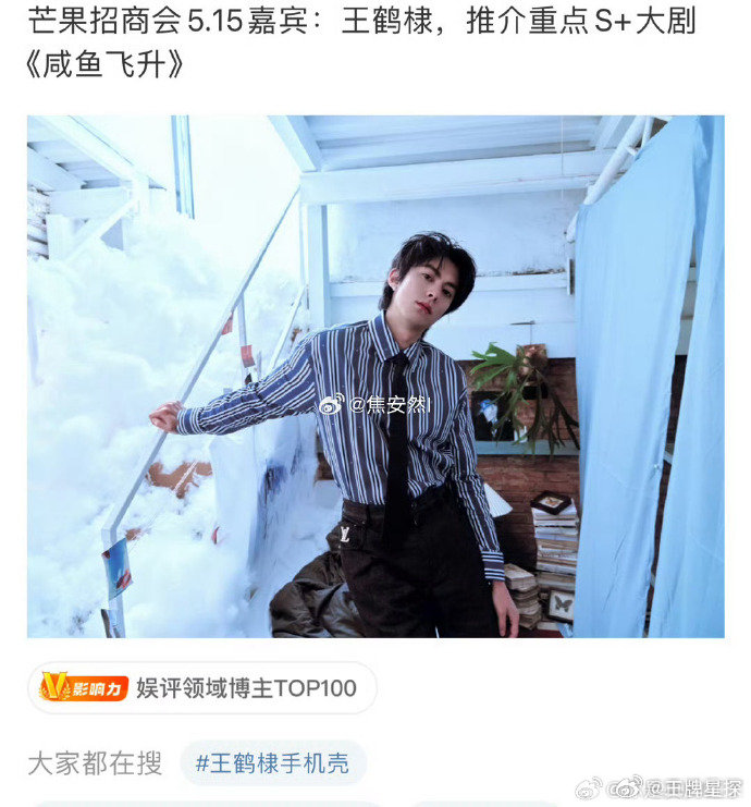 王鹤棣出席芒果招商会 王鹤棣推介咸鱼飞升 王鹤棣出席芒果招商会，2025年第一部