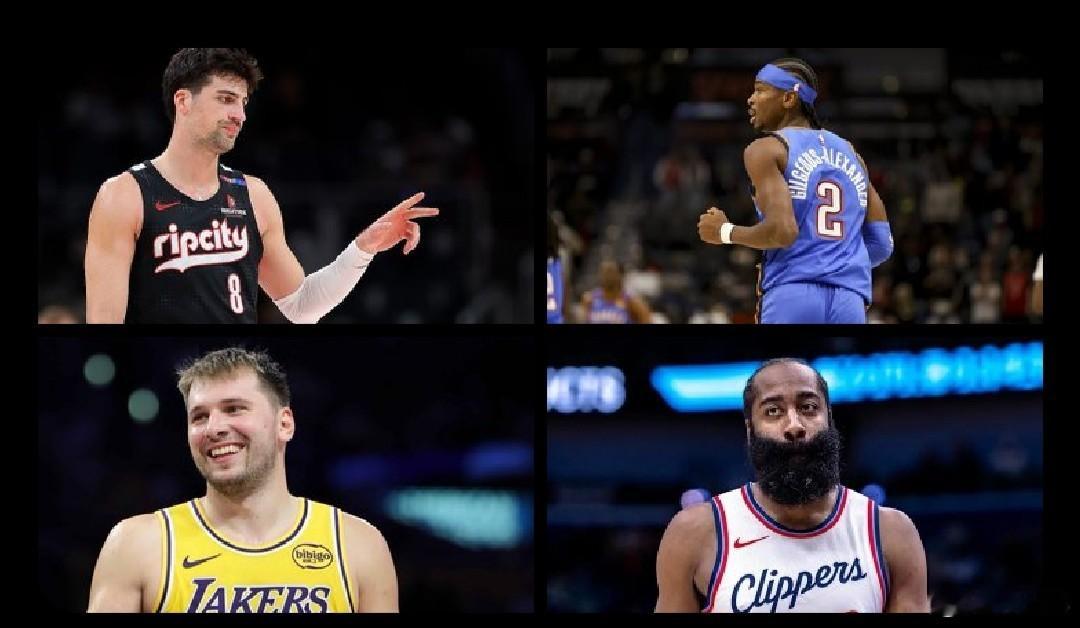 本赛季罚球次数榜：阿夫迪亚 - 353次亚历山大 - 305次东契奇 - 302