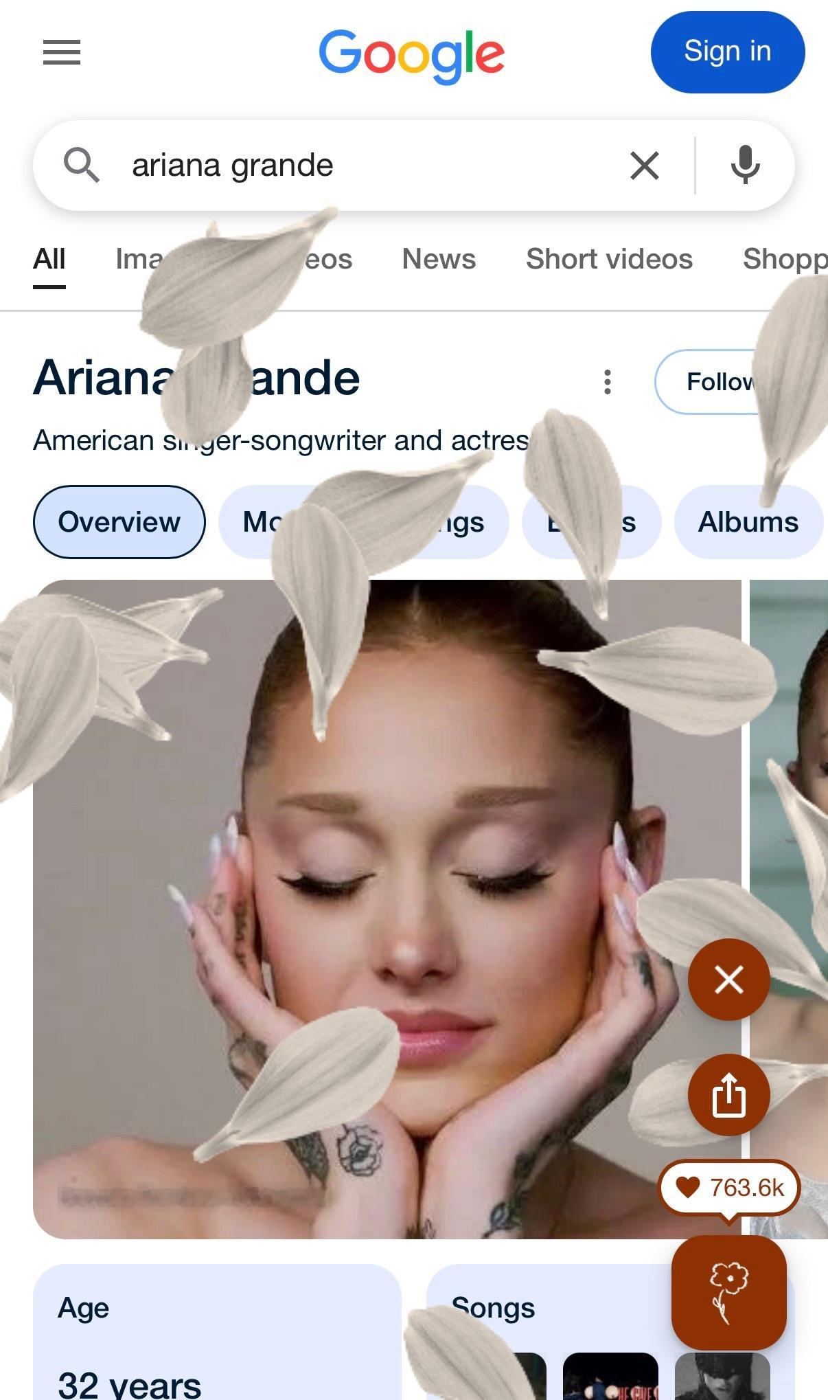 ArianaGrande  回归彩蛋来了！去Google搜索Ariana Gra