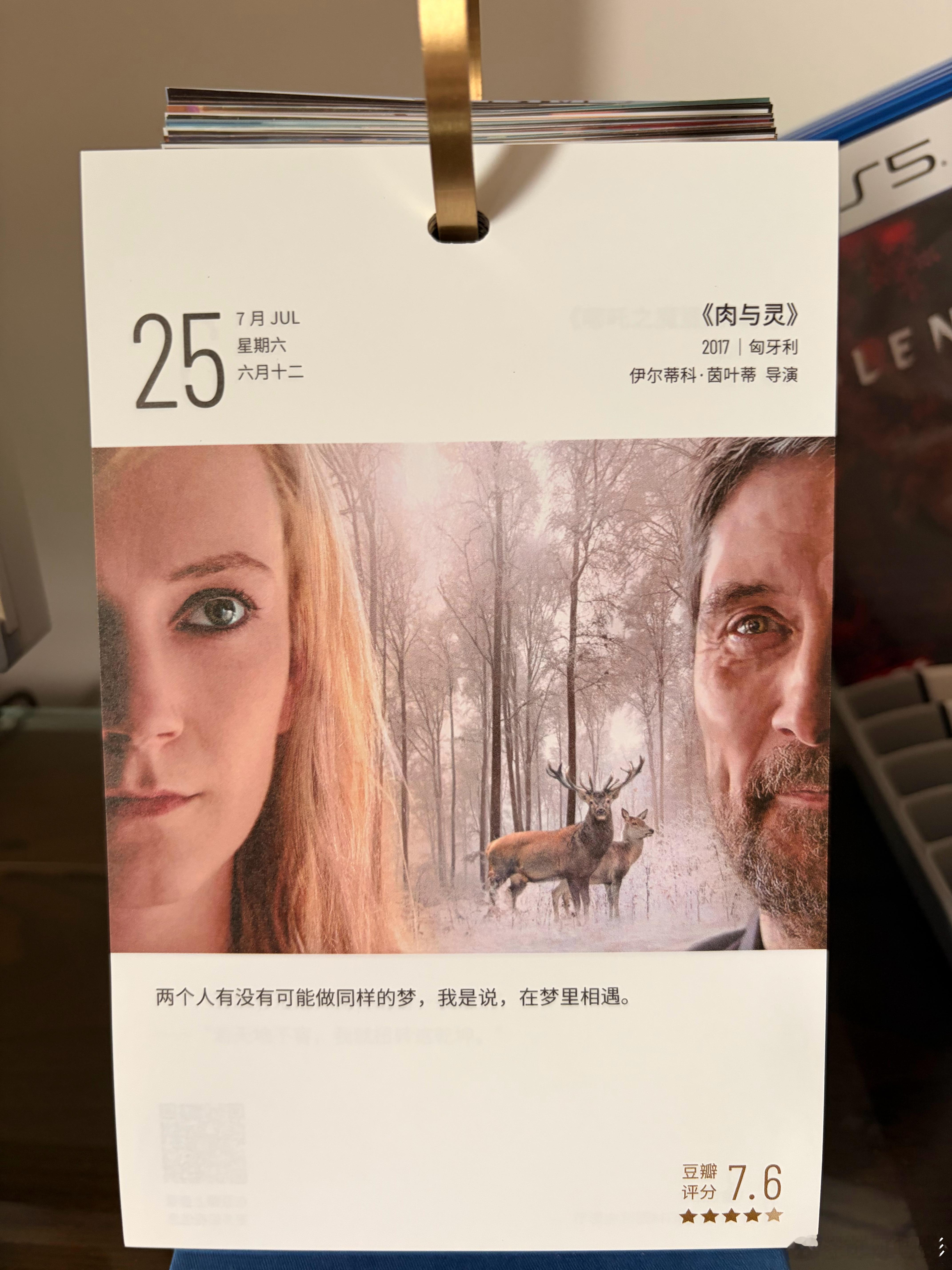两个人没有可能做同样的梦，我是说，在梦里相遇。——《肉与灵》 
