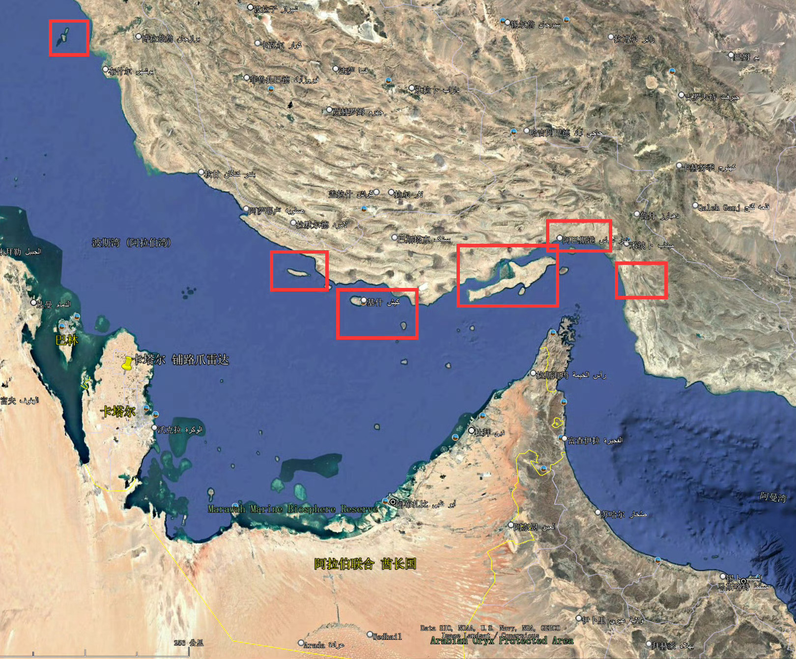 🔻可以看看示意图，其实就算美军真的登陆了伊朗格什姆岛和阿巴斯港，也难以阻止伊朗