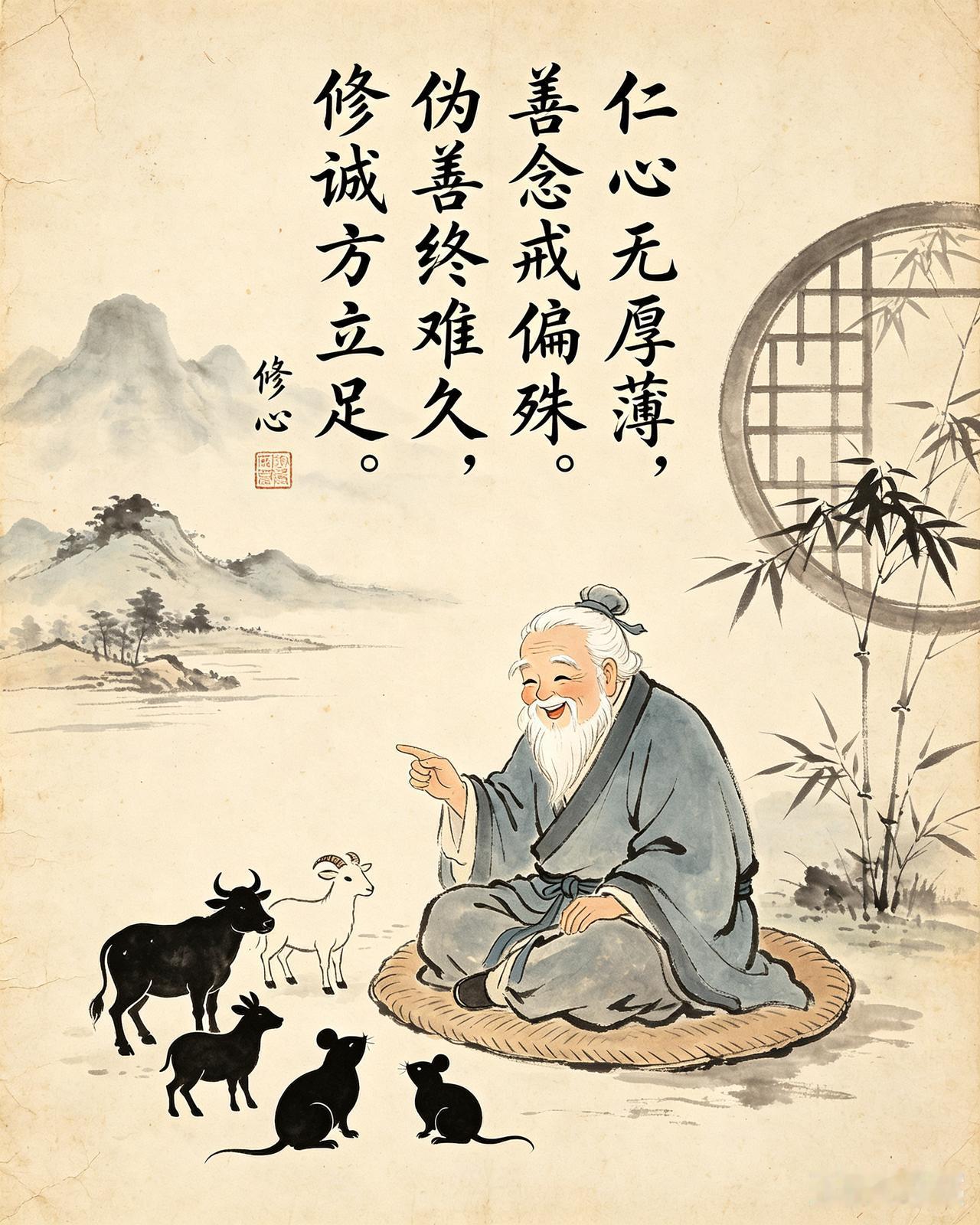 小故事
   大 善 人

话说齐宣王，
堂上正看书，
抬眼见仆人，
正牵一牛犊