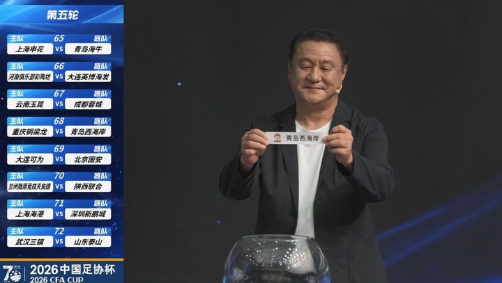 足协杯1/8决赛对阵：玉昆vs蓉城！兰州vs陕西“西北德比”