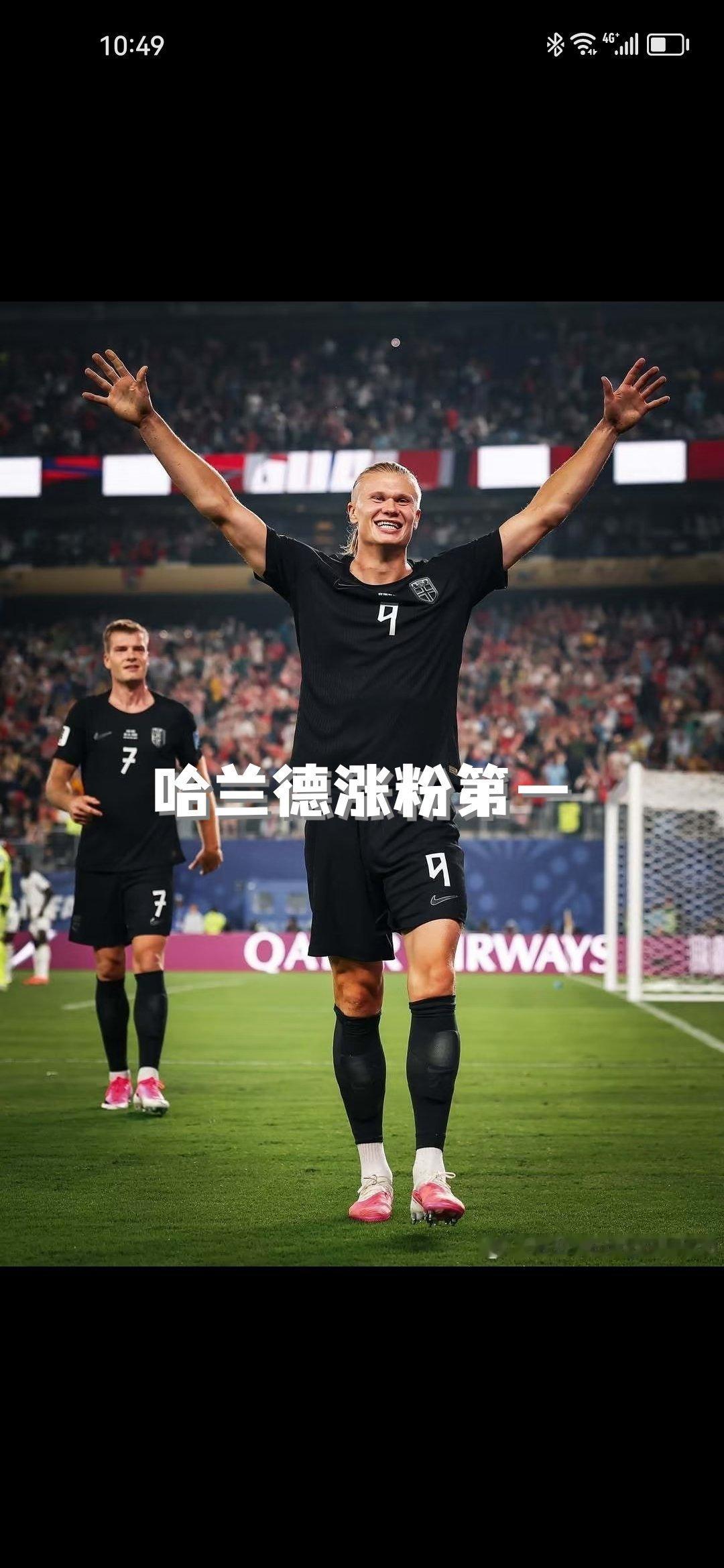 哈兰德世界杯涨粉3210万排第一世界杯社媒涨粉榜单出炉，哈兰德狂增3210万粉丝