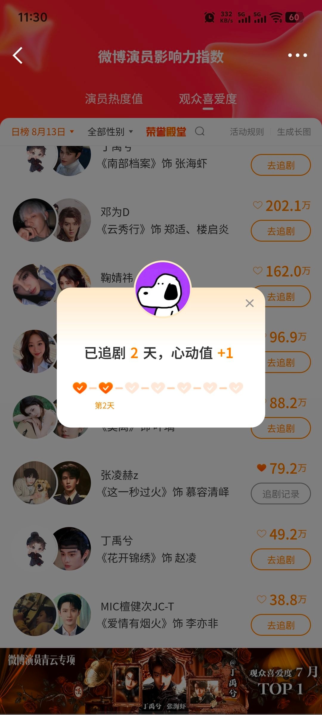 张凌赫慕容清峄｜张凌赫这一秒过火1️⃣【网页链接】演员影响力指数🎯78w搜索?