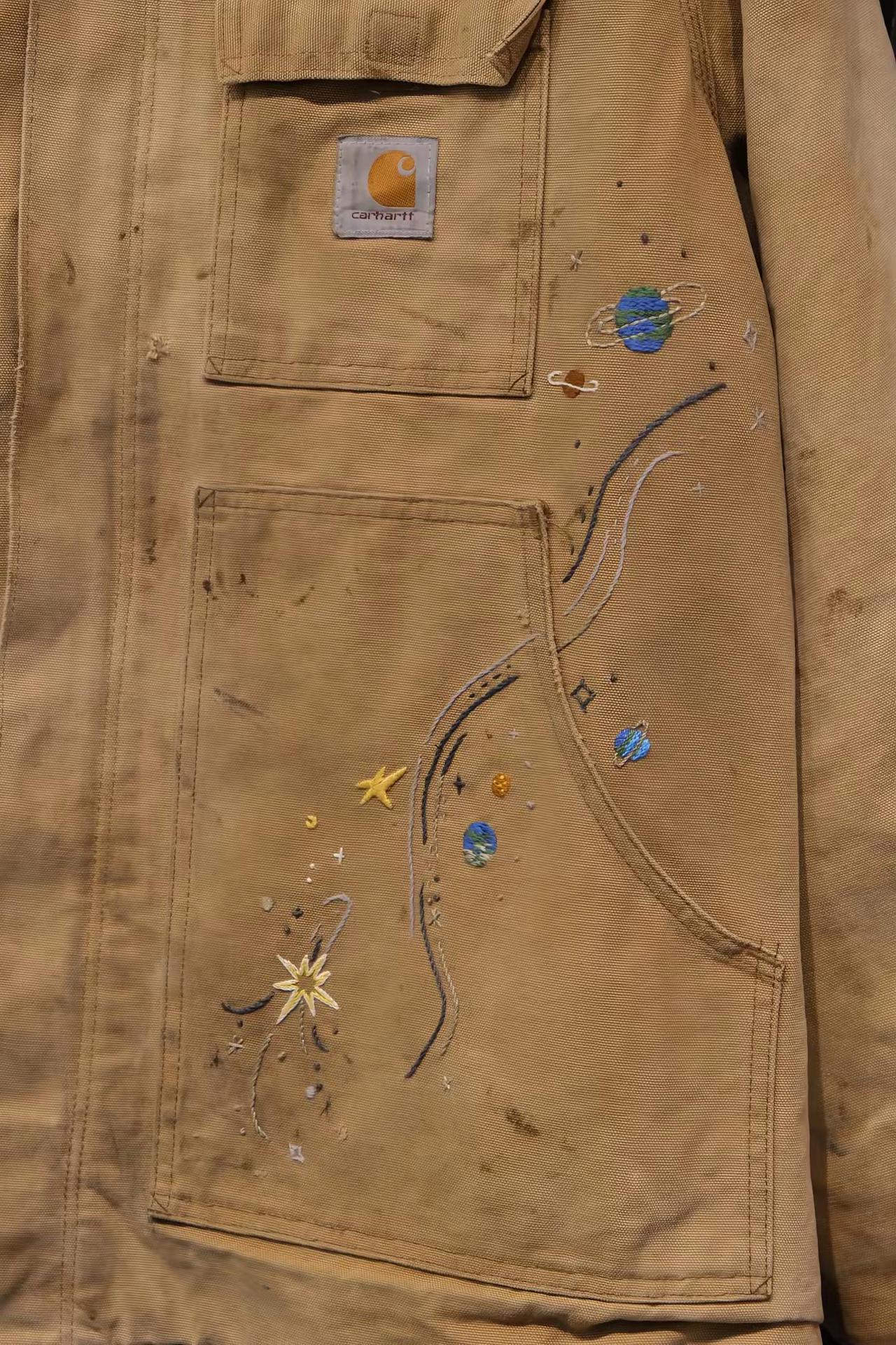 carhartt remake｜刺绣改造。remake 卡哈特 旧衣改造
