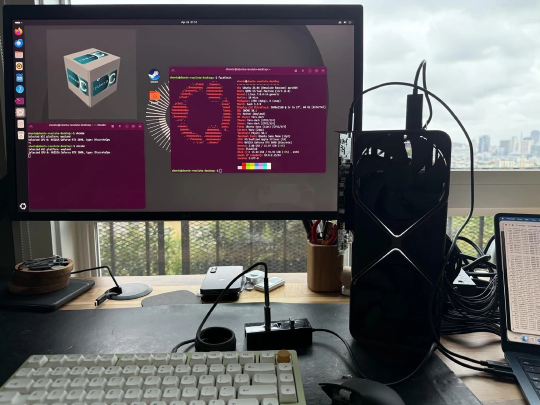 给 M4 Air 装上 RTX 5090，可以玩 3A 大作