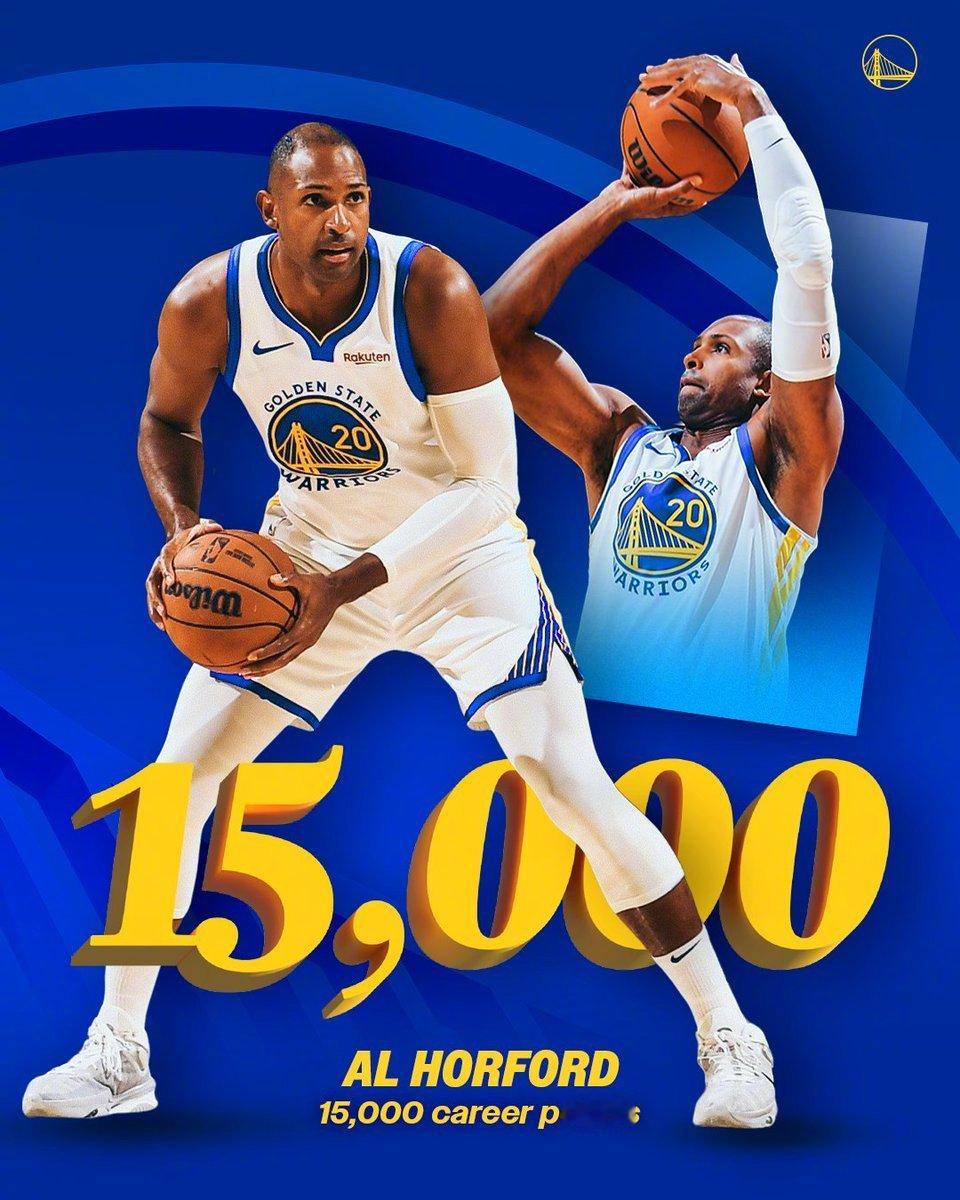 大心脏 - 霍福德💪昨日比赛中，霍福德职业生涯达成15000分里程碑🏆勇士战