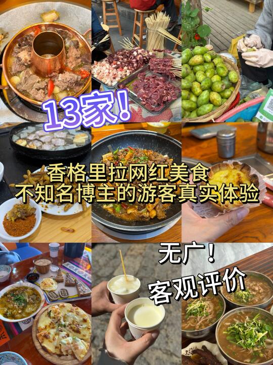 香格里拉网红美食非知名博主的真实测评