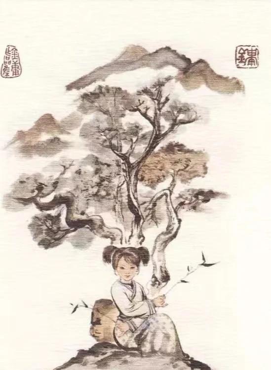 金庸武侠插画，画中这个小女孩年龄看着不大，武功却不低，有人知道她是谁吗？