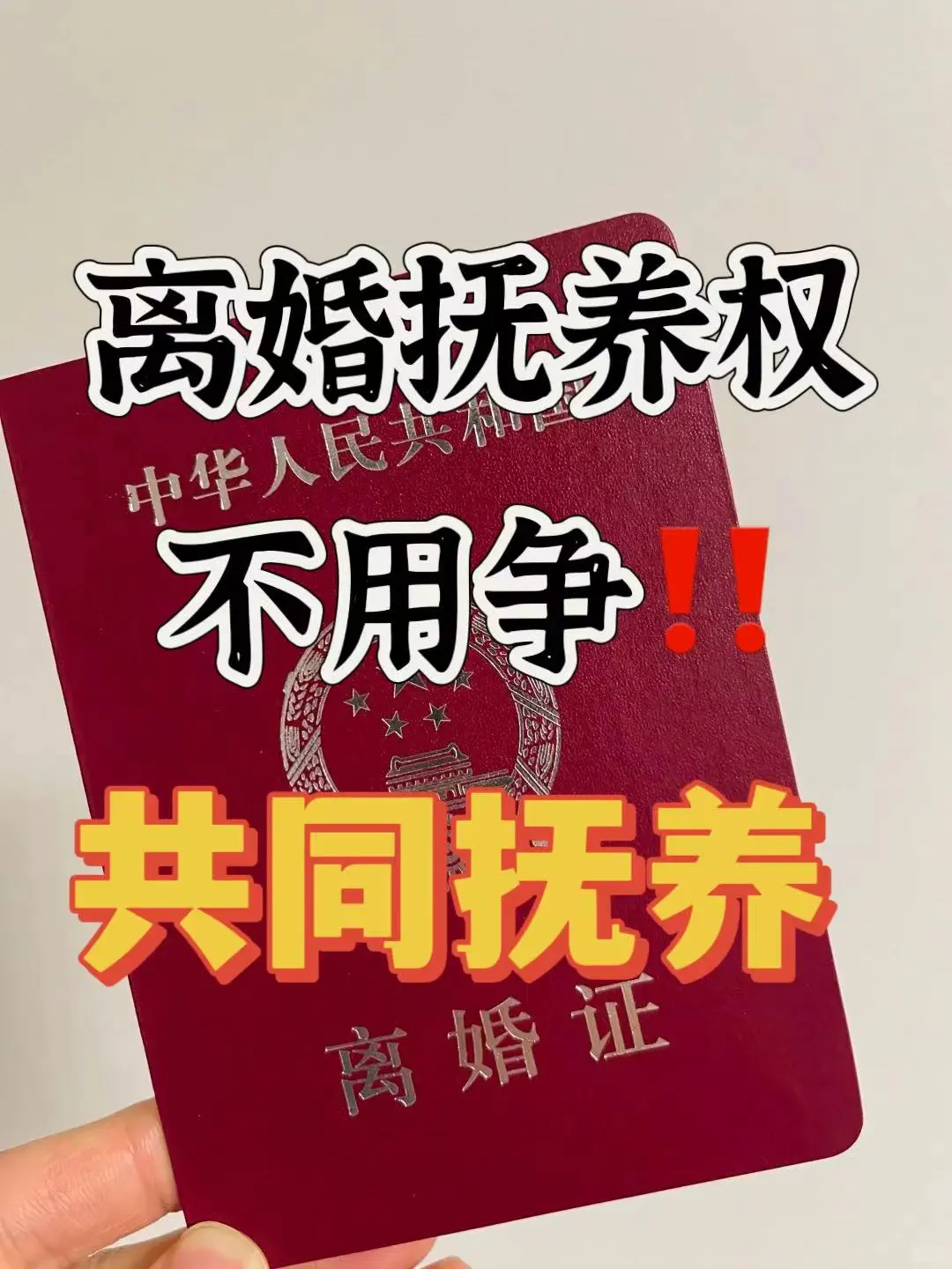 离婚不用争取抚养权❓共同抚养‼️