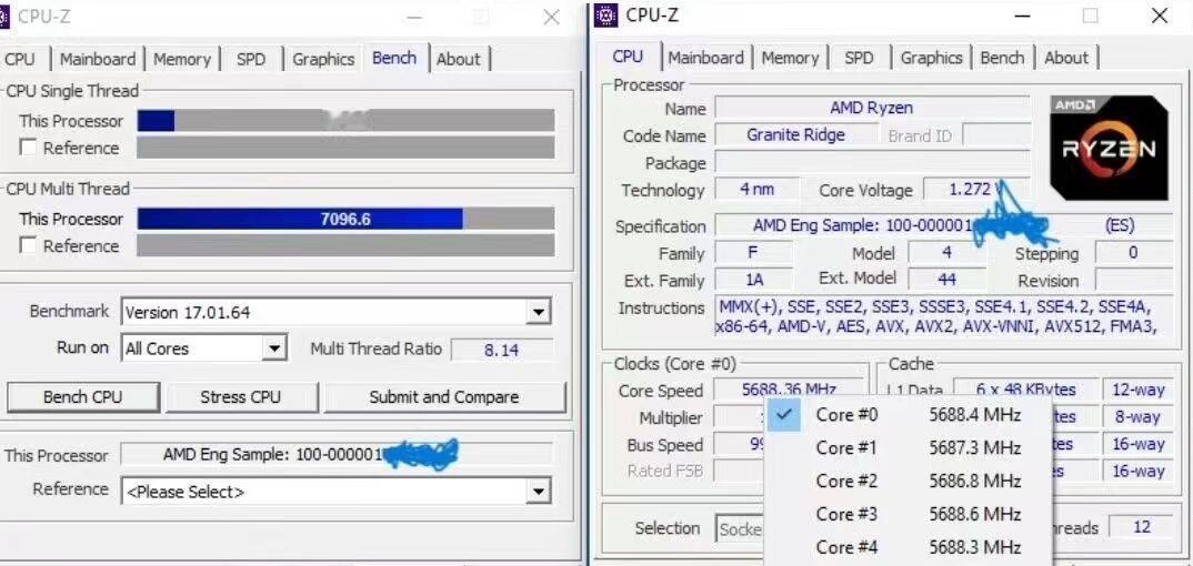 【AMD锐龙5 9600X全核超频至5.7GHz】虽然AMD Zen5架构的锐龙