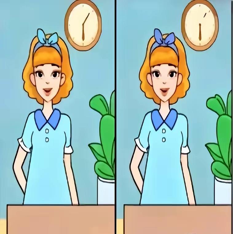 乍一看，两幅画很像，其实有6处不同，你找出来，用时多少？