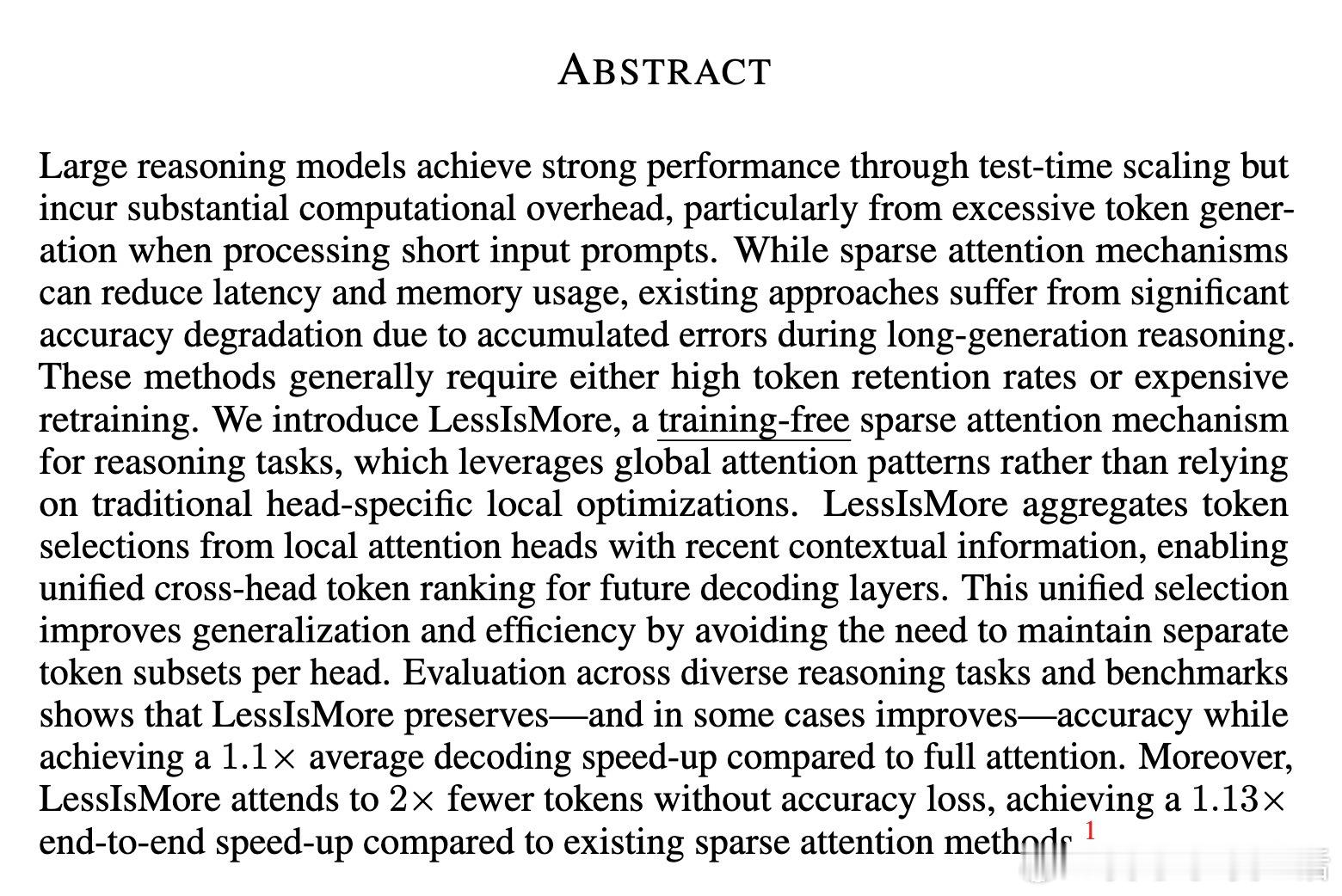 [CL]《Less Is More: Training-Free Sparse 