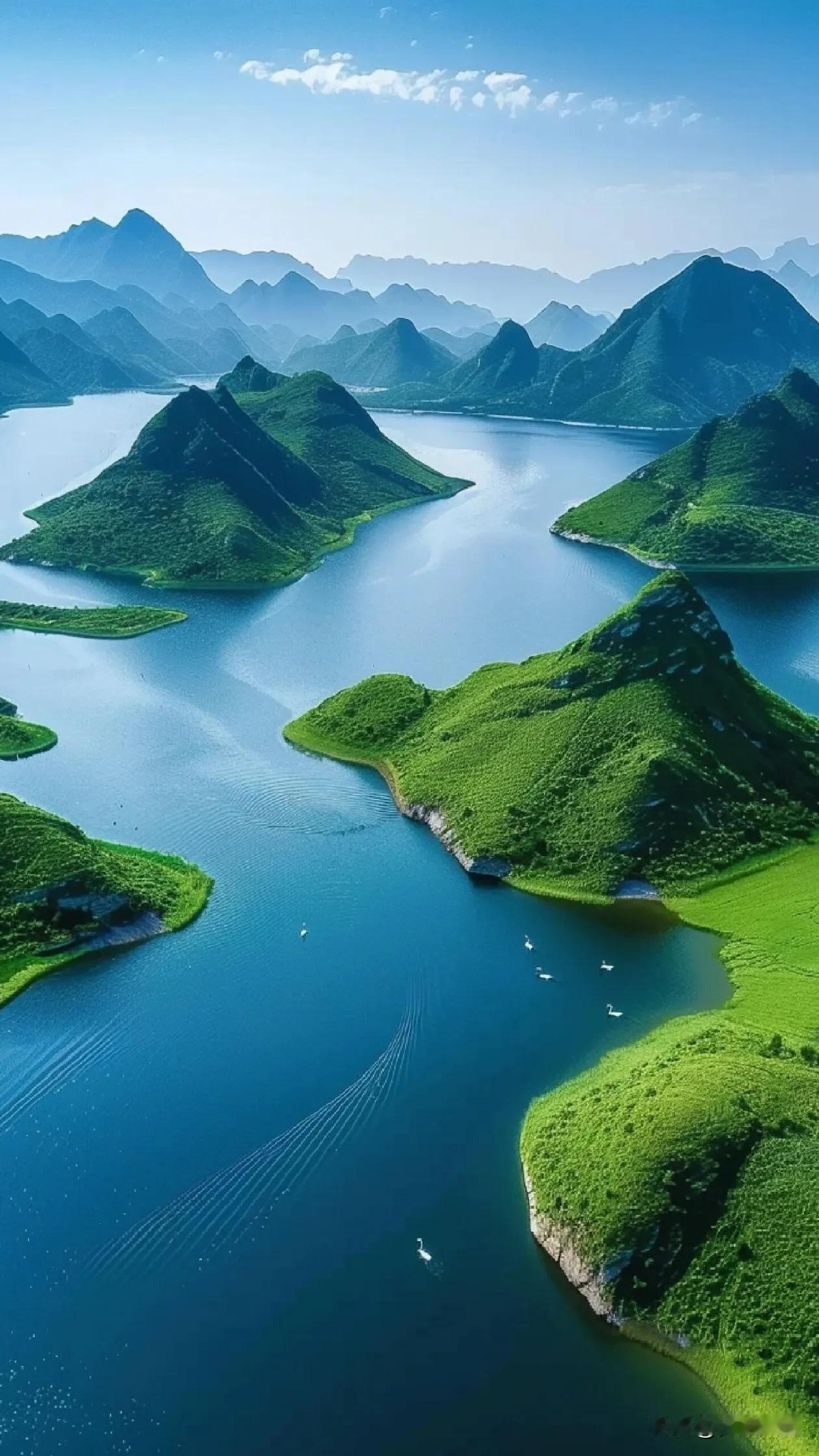 湖光山色翠，水天一色空。#圣湖美景如画# #最美的风景照片# #美景图片分亨# 