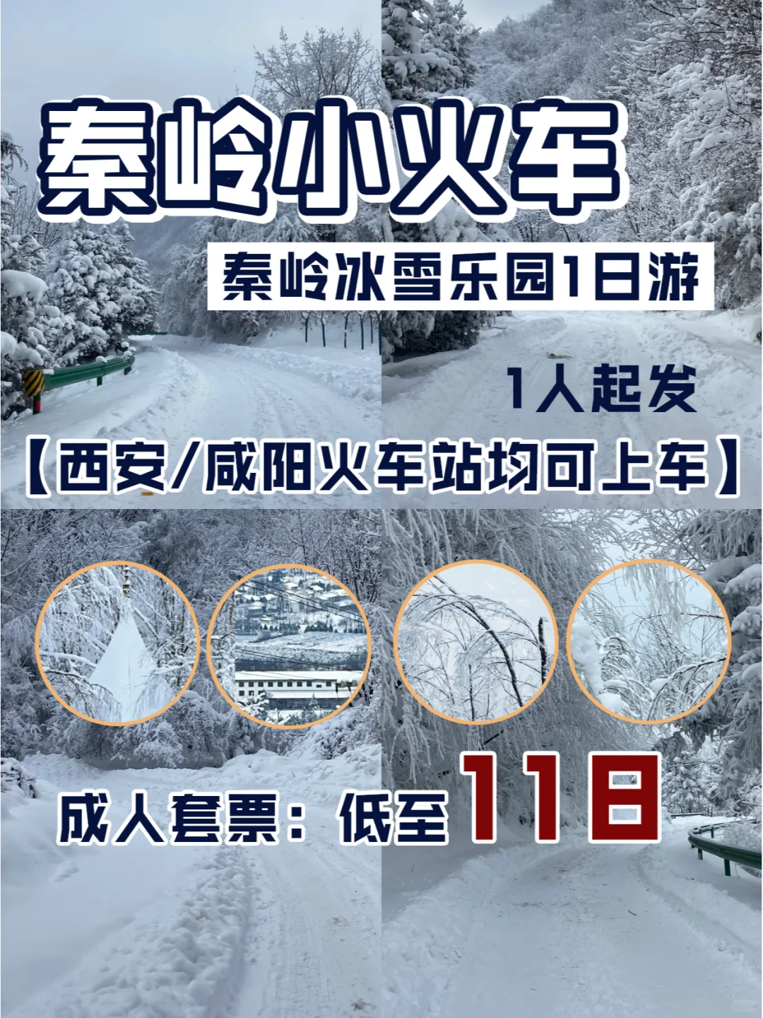 118元打卡秦岭小火车➕冰雪乐园❗嗨翻了