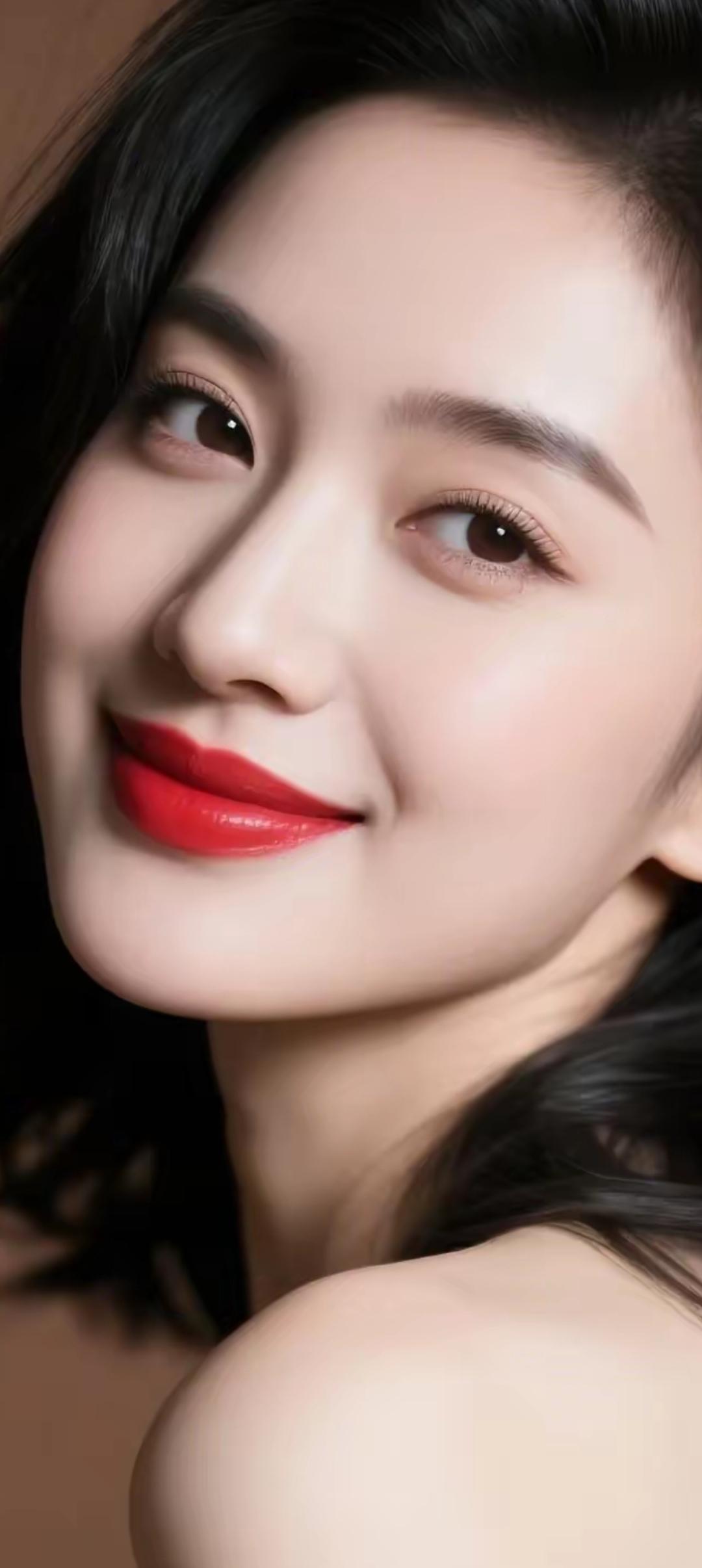 甜美笑容，红唇诱惑，女神范儿十足！💋💃