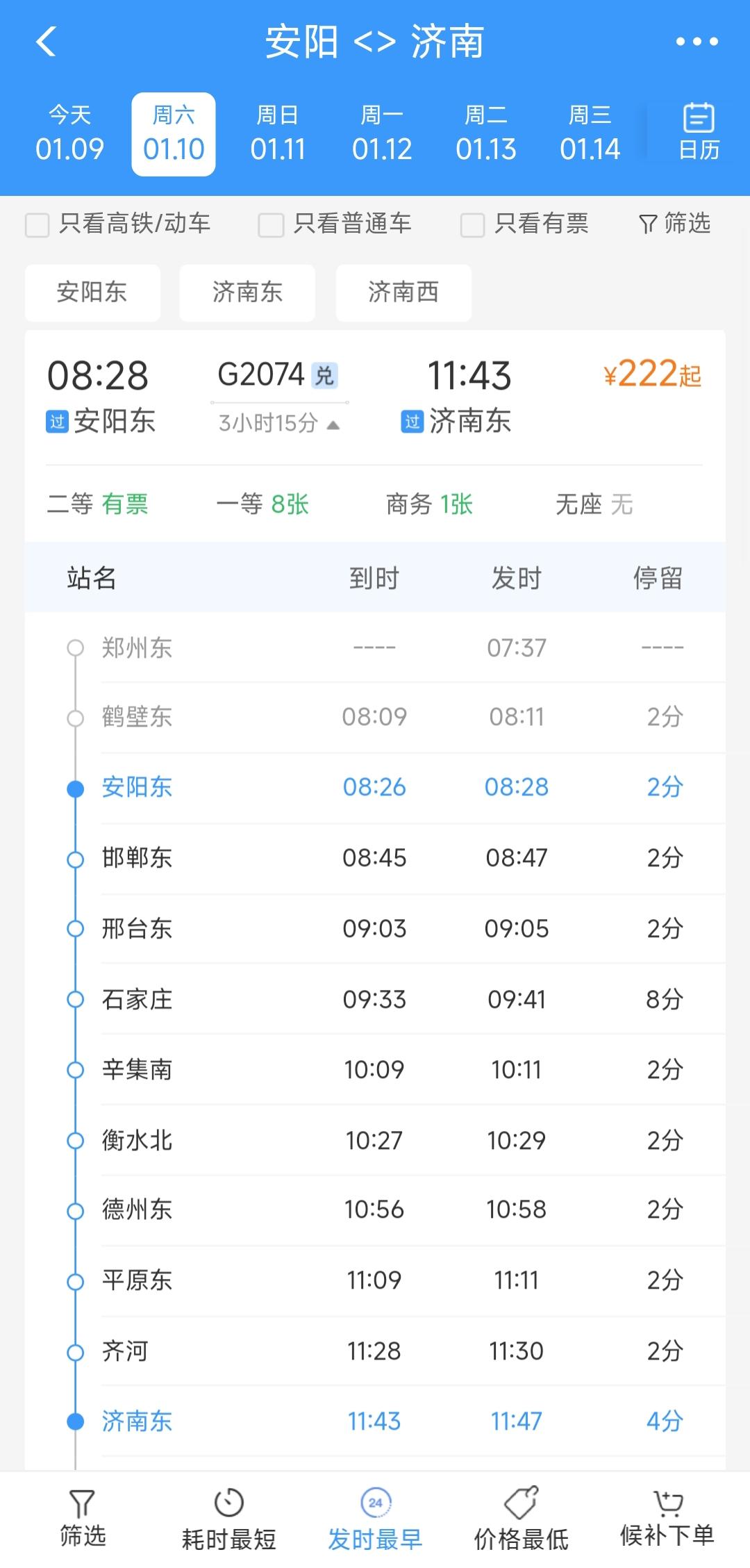 看来安阳东站到濮阳东站之间修建高铁还是很有必要的。因为现在坐高铁从安阳东站到济南