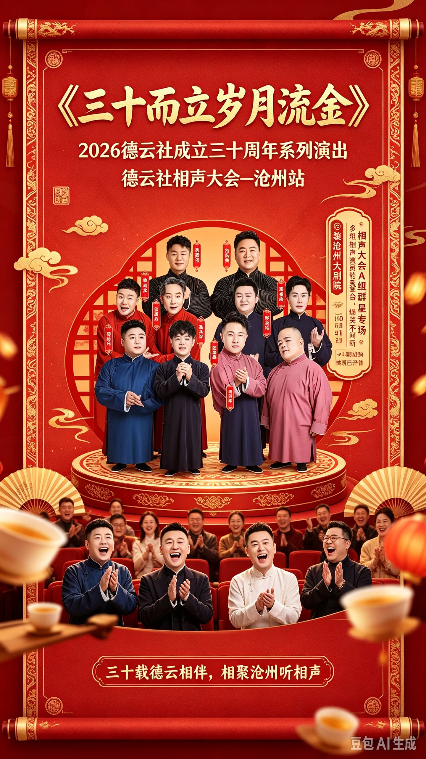 德云社三十周年沧州站沧州大剧院听德云相声三十而立岁月流金沧州德云A组群...