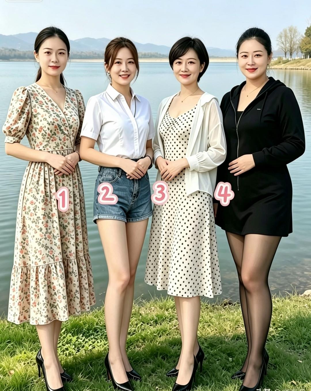 都是同龄人，四种穿搭四种气质，如果是相亲、出门聚会，你第一眼会偏爱几号的穿搭？