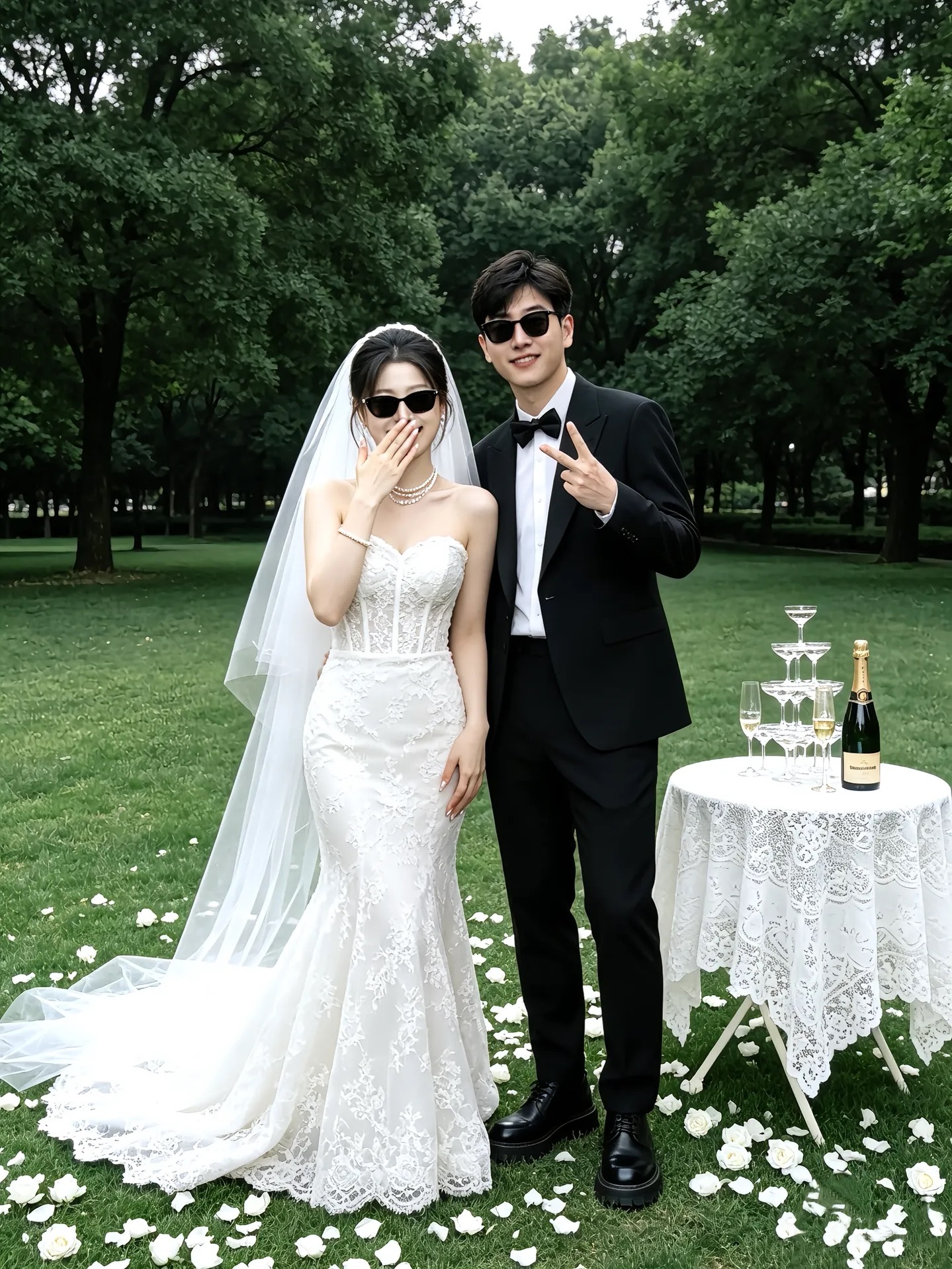 情侣懒得拍婚纱照交给豆包谁敢信豆包可以是新人的摄影师！by 小羊的朋友圈 