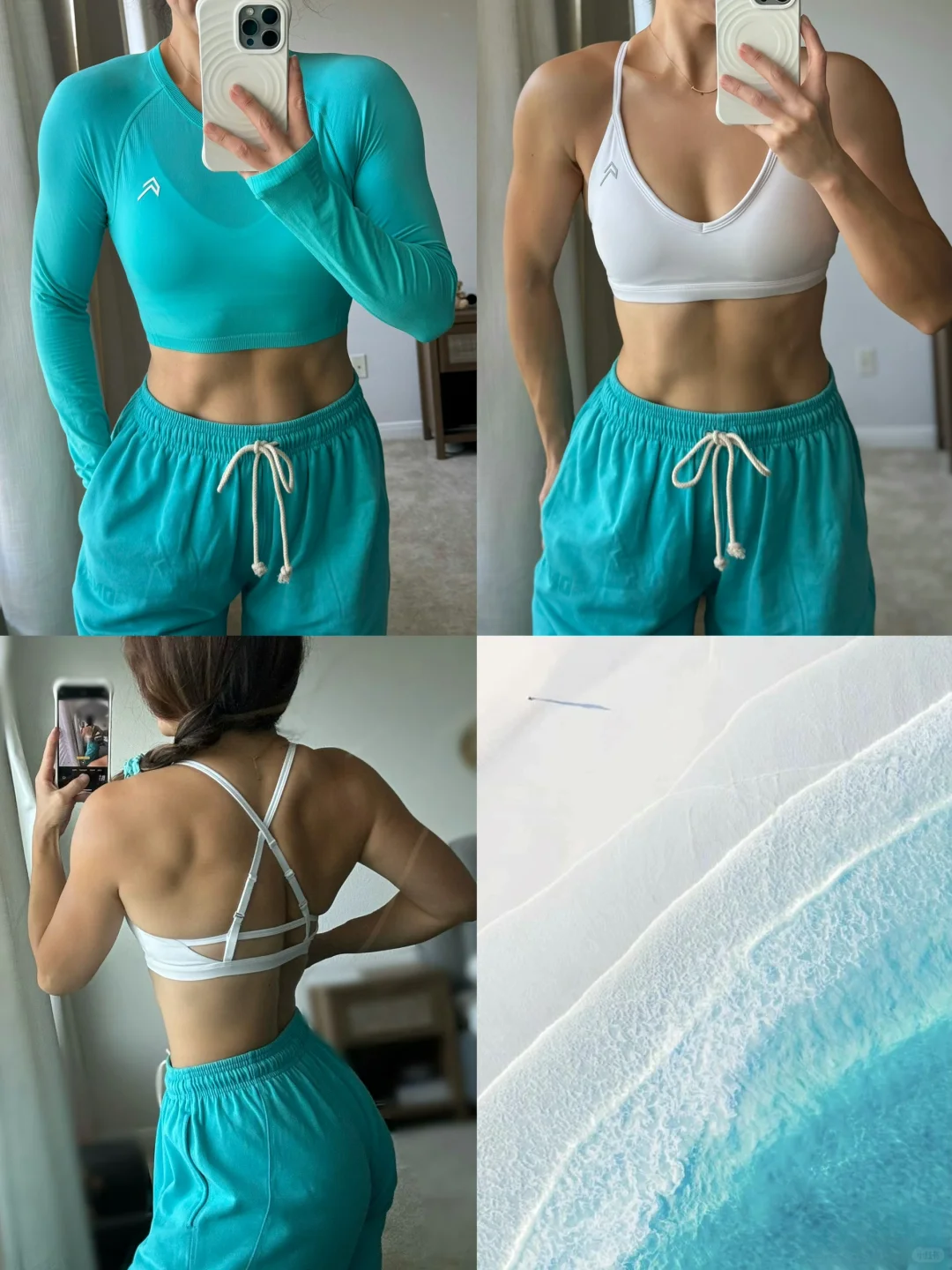 蔚蓝海水白色沙滩，OA的aqua blue也太美了