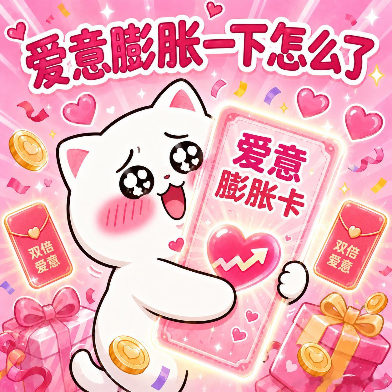 520前我心动了好好好，眨眼520要来了！突然我就拾到了一张“告白猫卡”说是，希