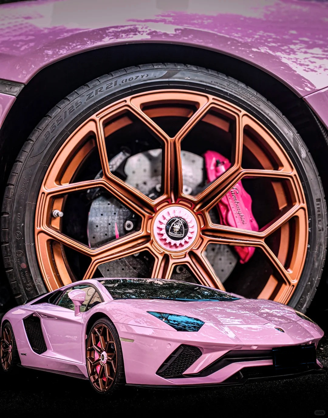 Lamborghini Aventador S的轮毂和颜色，都是绝绝子[太开心]