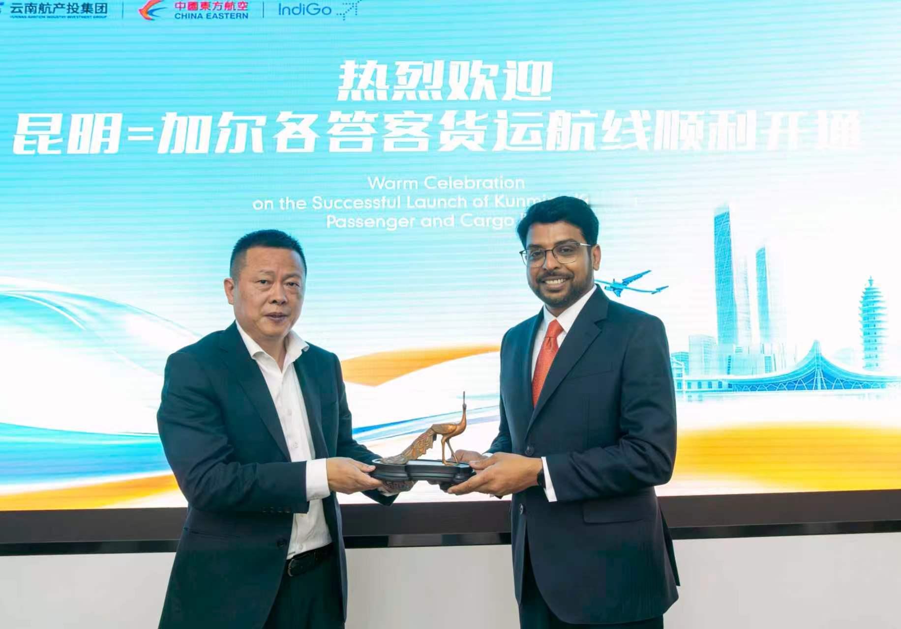 通行线·航空【印度靛蓝航空成功开通昆明=加尔各答货运航线】4月20日，印度靛蓝航