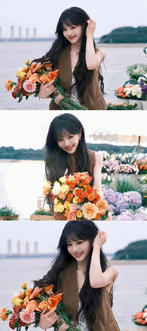 田曦薇捧着花告白甜到心巴上田曦薇就是世界第一萌，自带初恋氛围的甜甜女鹅啊是告白，