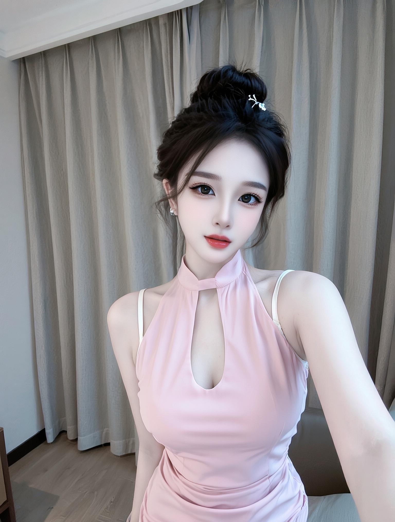 纯欲风穿搭 御姐天花板 纯欲天花板 一件纯欲的粉色上衣 纯欲甜妹