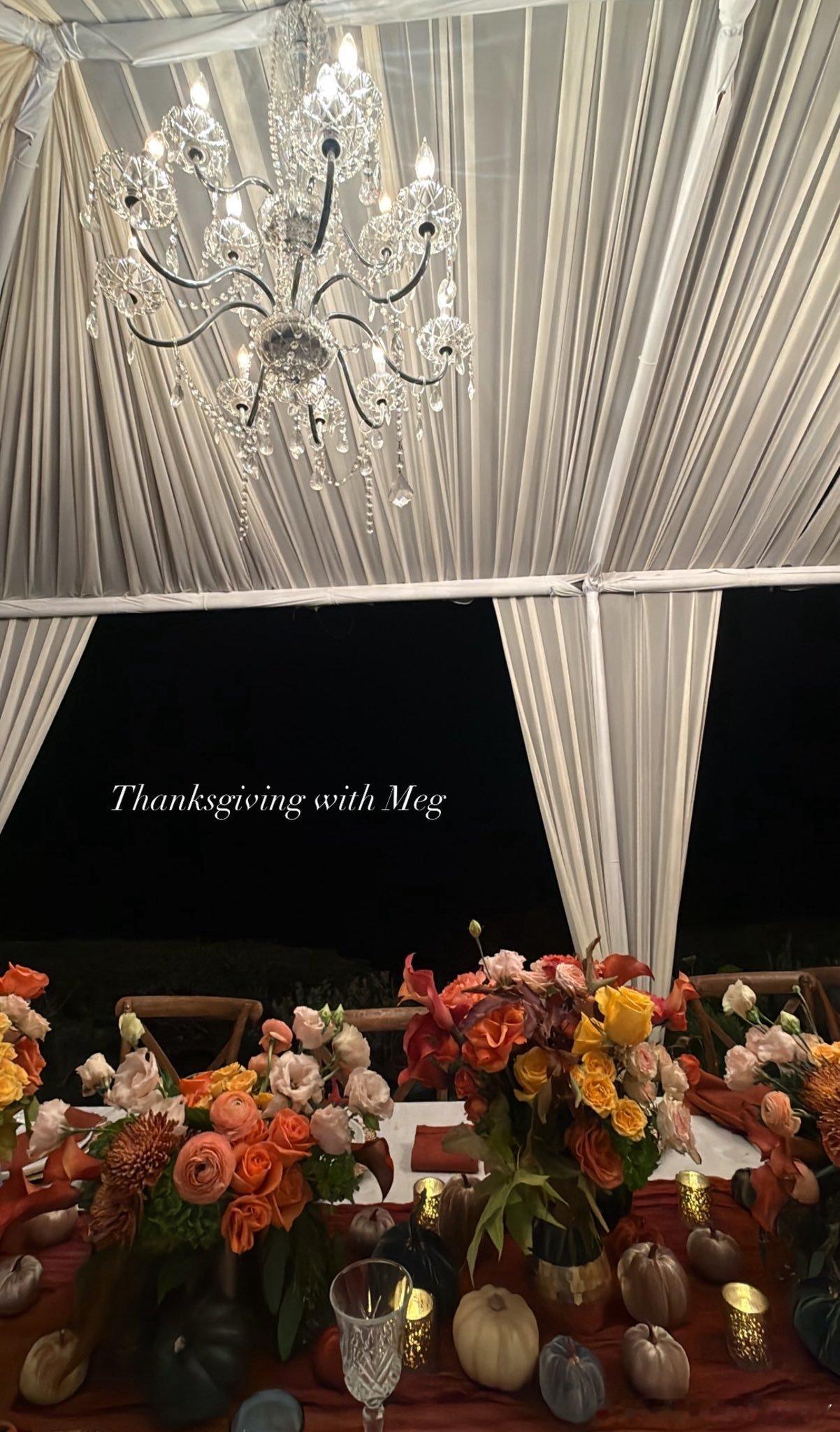 美国当地时间27日，Meg今年将为你汤的朋友和家人举办感恩节聚会注意休息，明天还