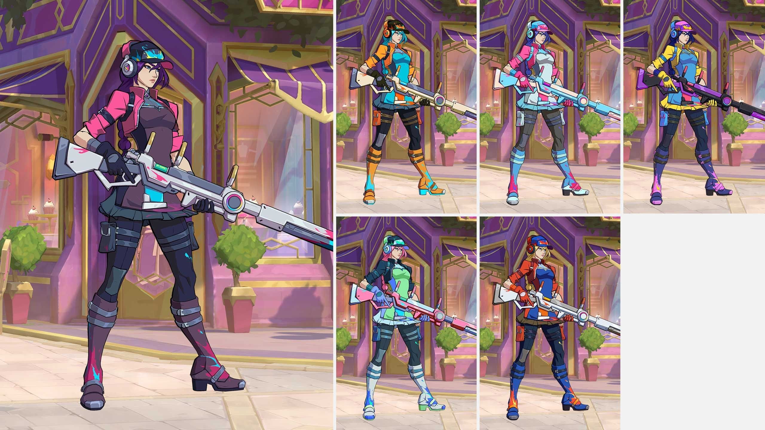 拳头格斗游戏《2XKO》凯特琳新皮肤以及炫彩皮肤英雄联盟