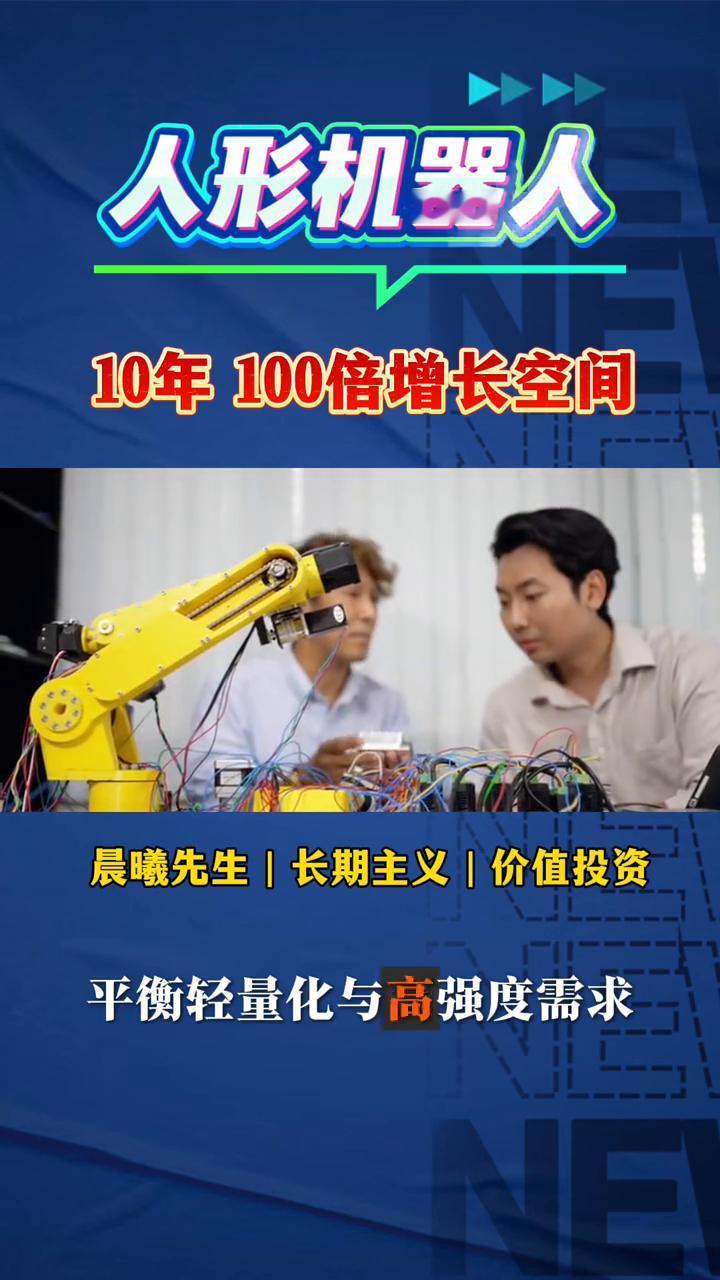 人形机器人10年100倍增长空间。
晨曦先生。
十年100倍空间人形机器人产业梳