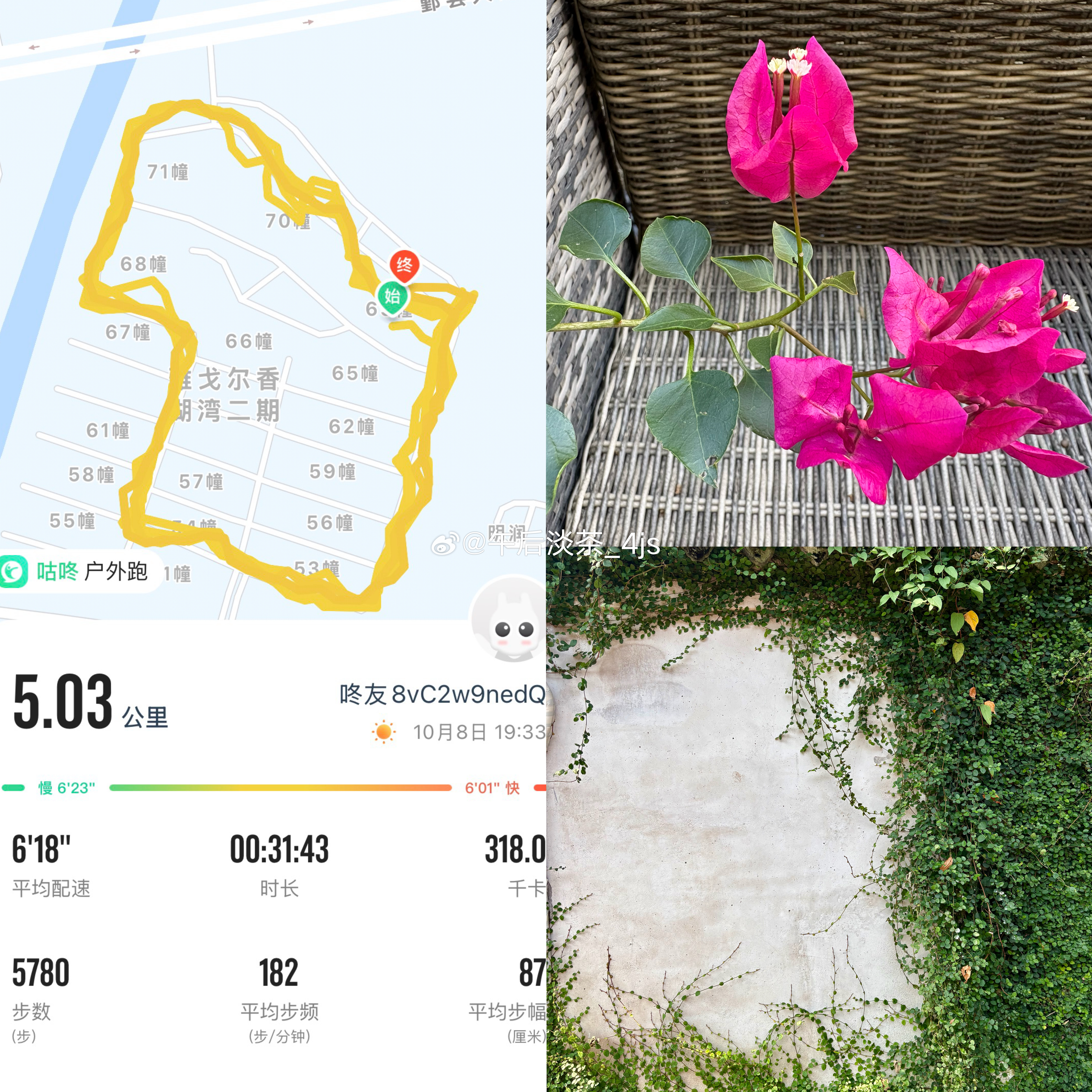 完成✅5️⃣公里🏃‍♀️！[送花花] ​​​