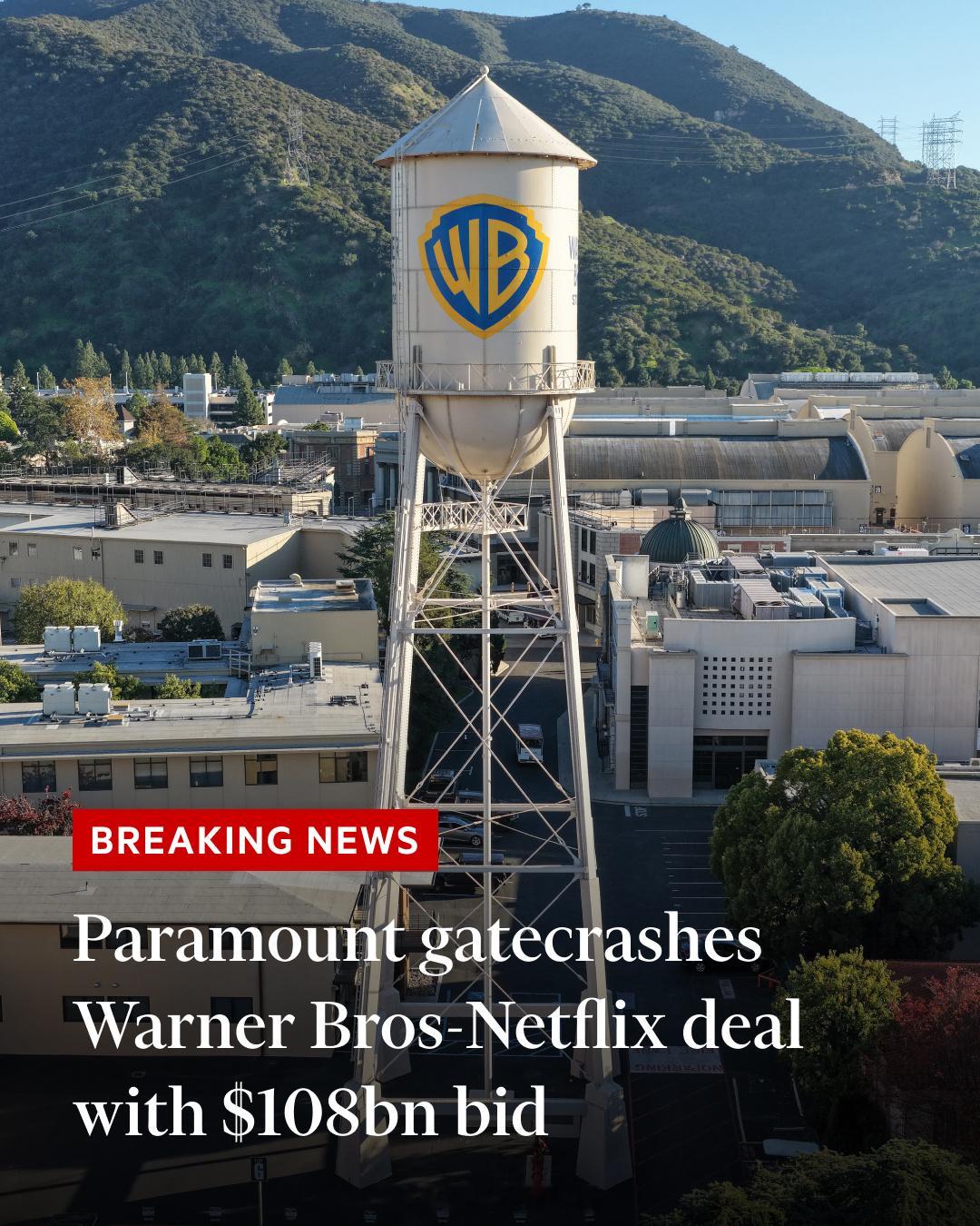 派拉蒙周一突然发起对华纳兄弟探索公司的恶意收购，派拉蒙绕过华纳兄弟探索董事会，直