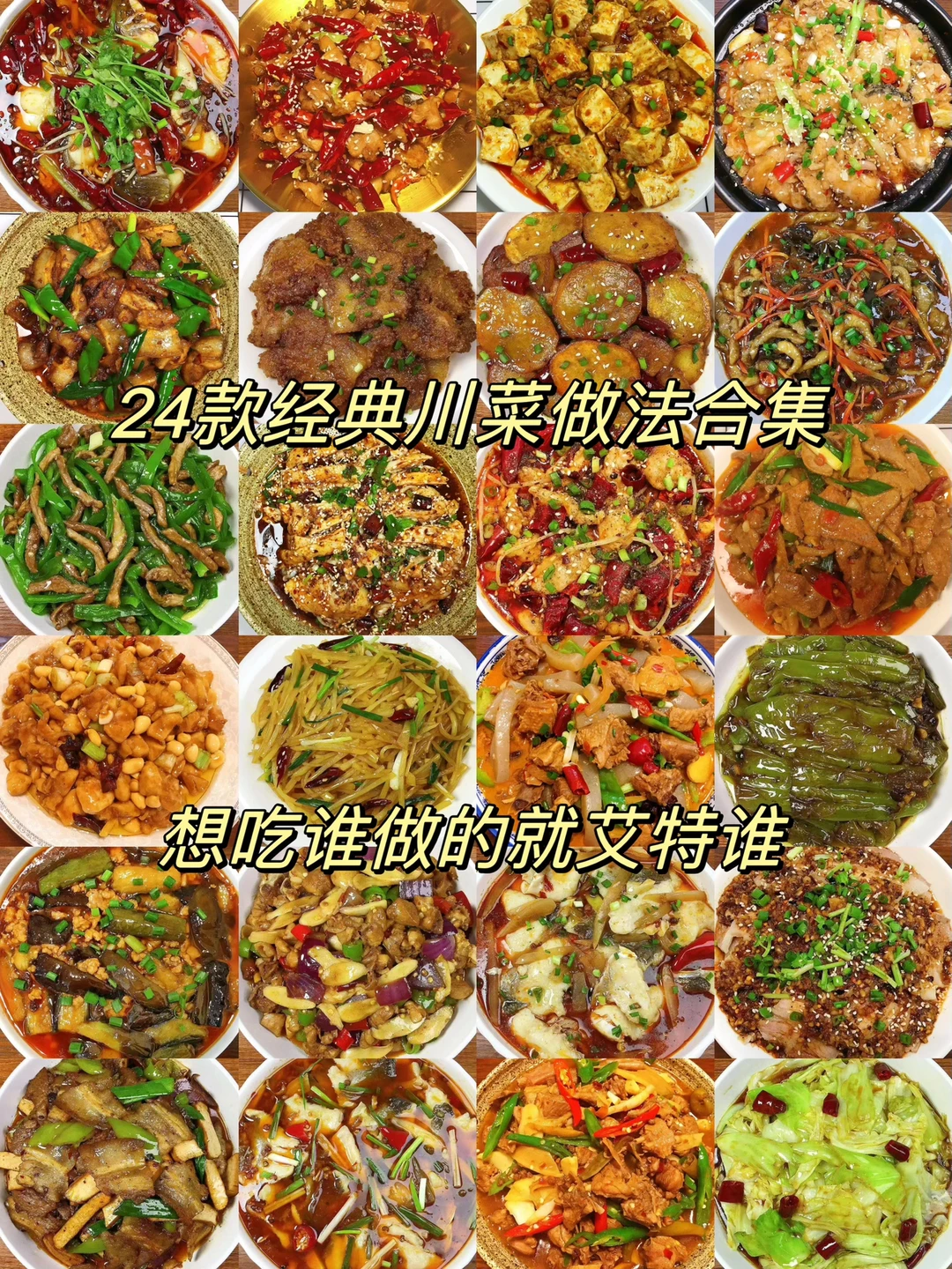 今天给大家分享24款经典川菜做法合集！每一款都能惊艳我，一定有你喜欢的！喜欢的朋
