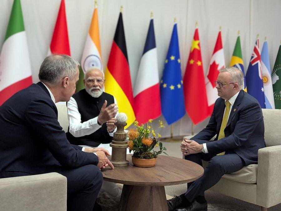 莫迪：全新的三方技术创新伙伴关系！

在约翰内斯堡举行的二十国集团峰会期间，我与