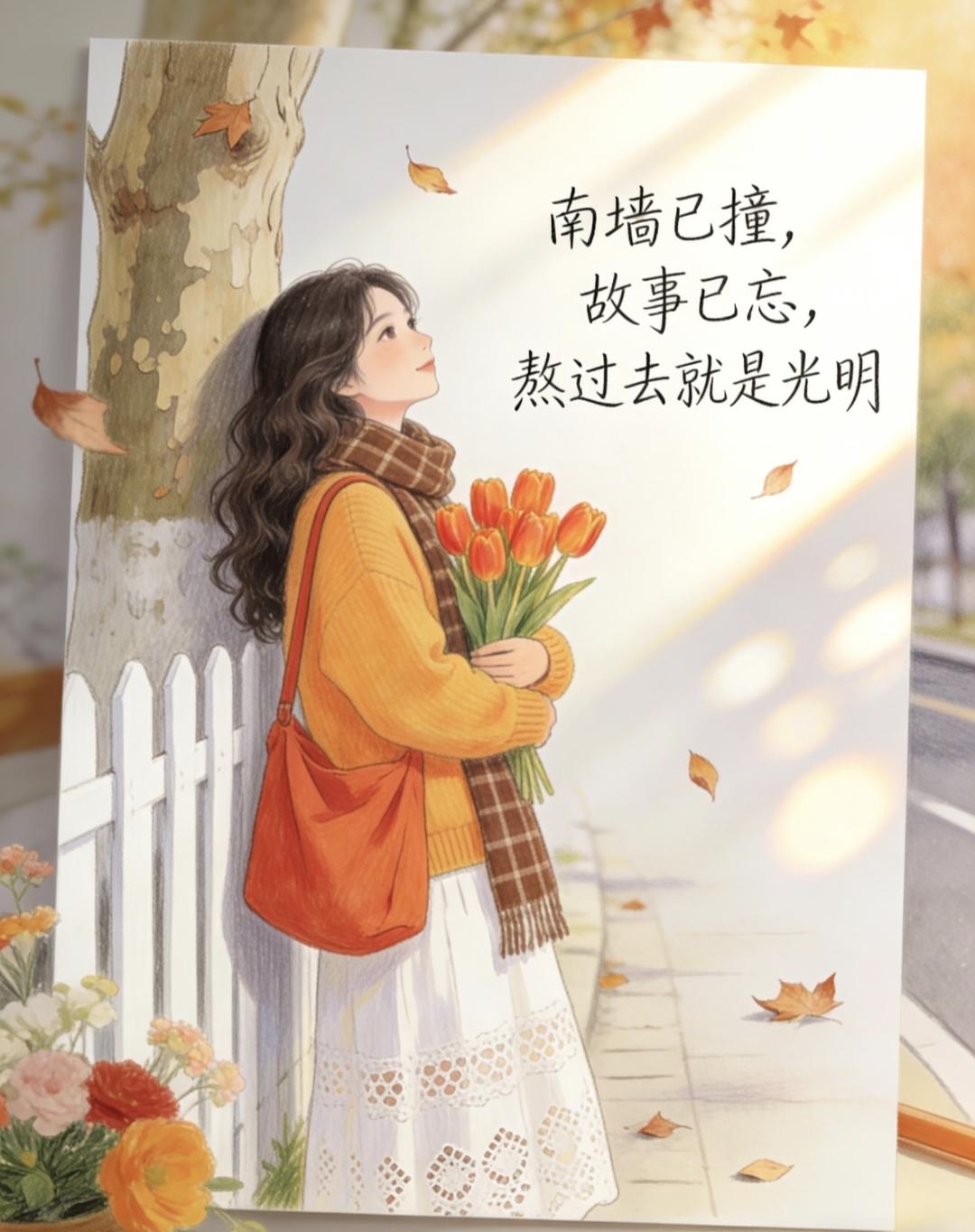 🌸南墙已撞，故事已忘，熬过去就是光明。
 
🌸时间总是把最好的人留到最后，毕