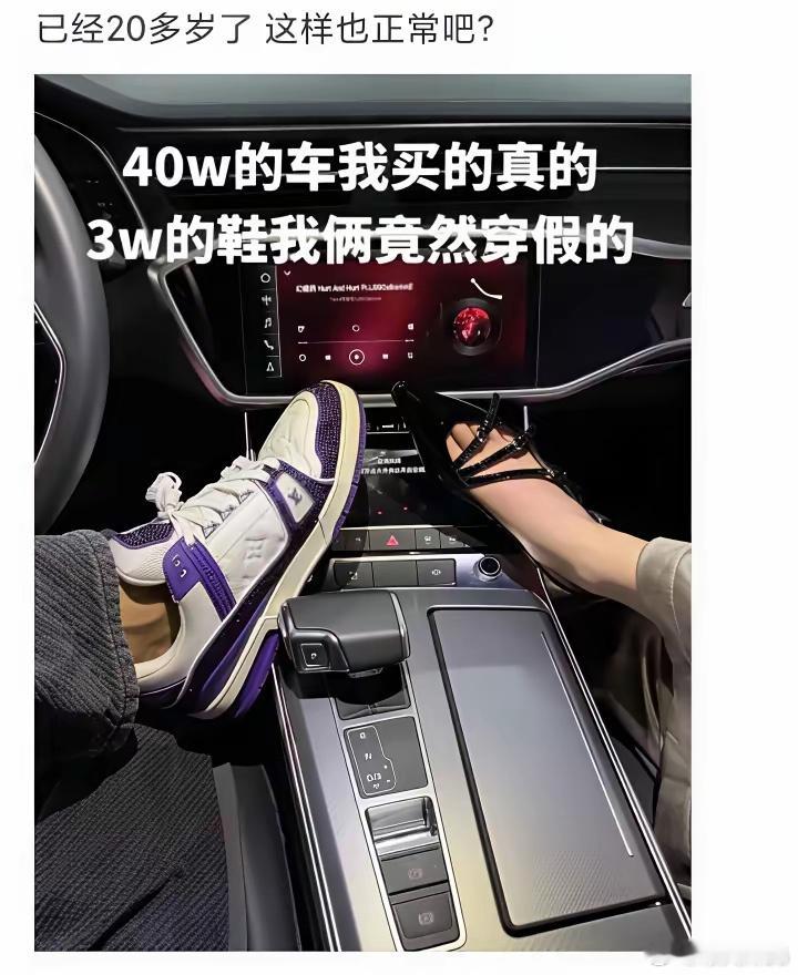 因为40W的车你可以贷款，3W的鞋可不给你贷款