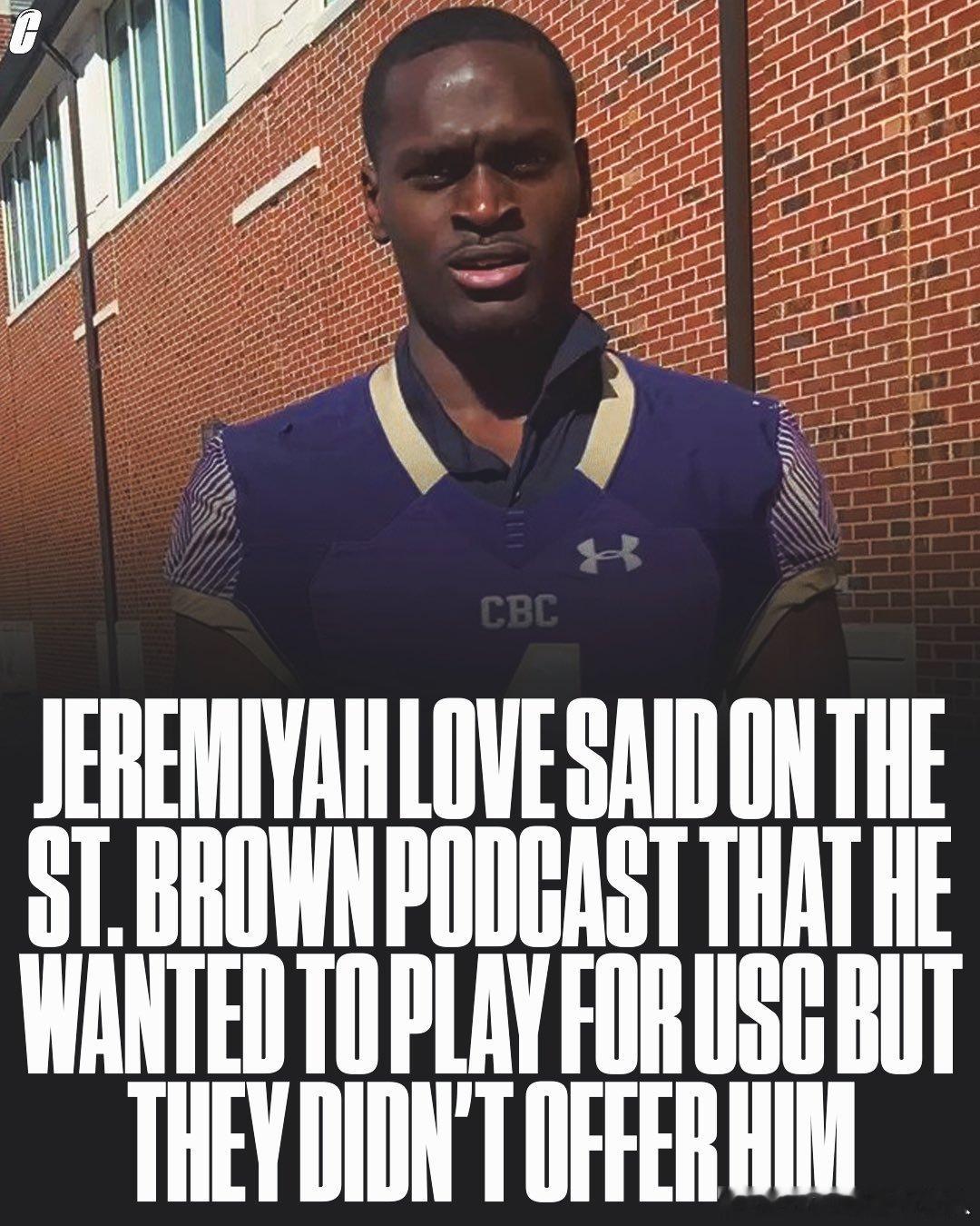 今年NFL选秀最高顺位的跑卫Jeremiyah Love在参加前USC外接手Am