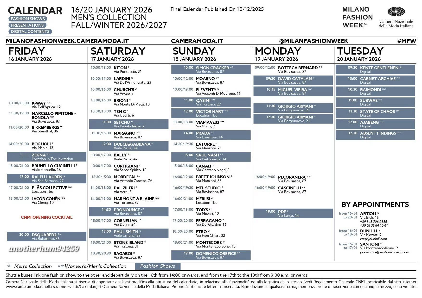 米兰时装周即将开始，马龙、许光汉、Connor Storrie、Hudson W