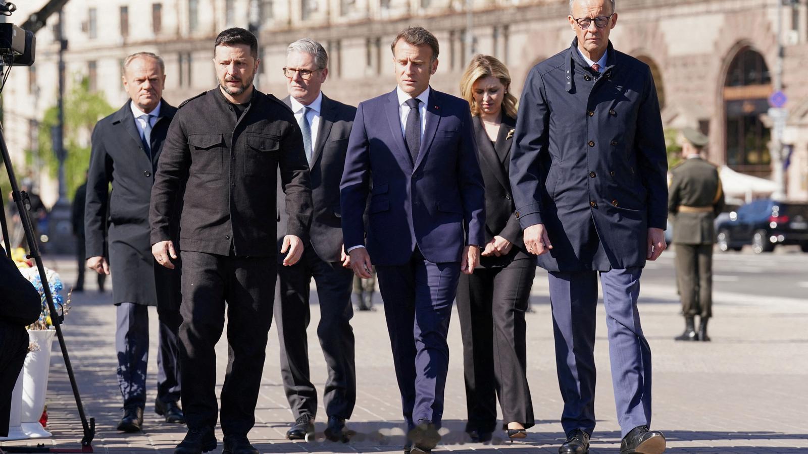 海外新鲜事 据《明镜周刊》报道，法国总统马克龙警告称，美国在与莫斯科进行的和平谈