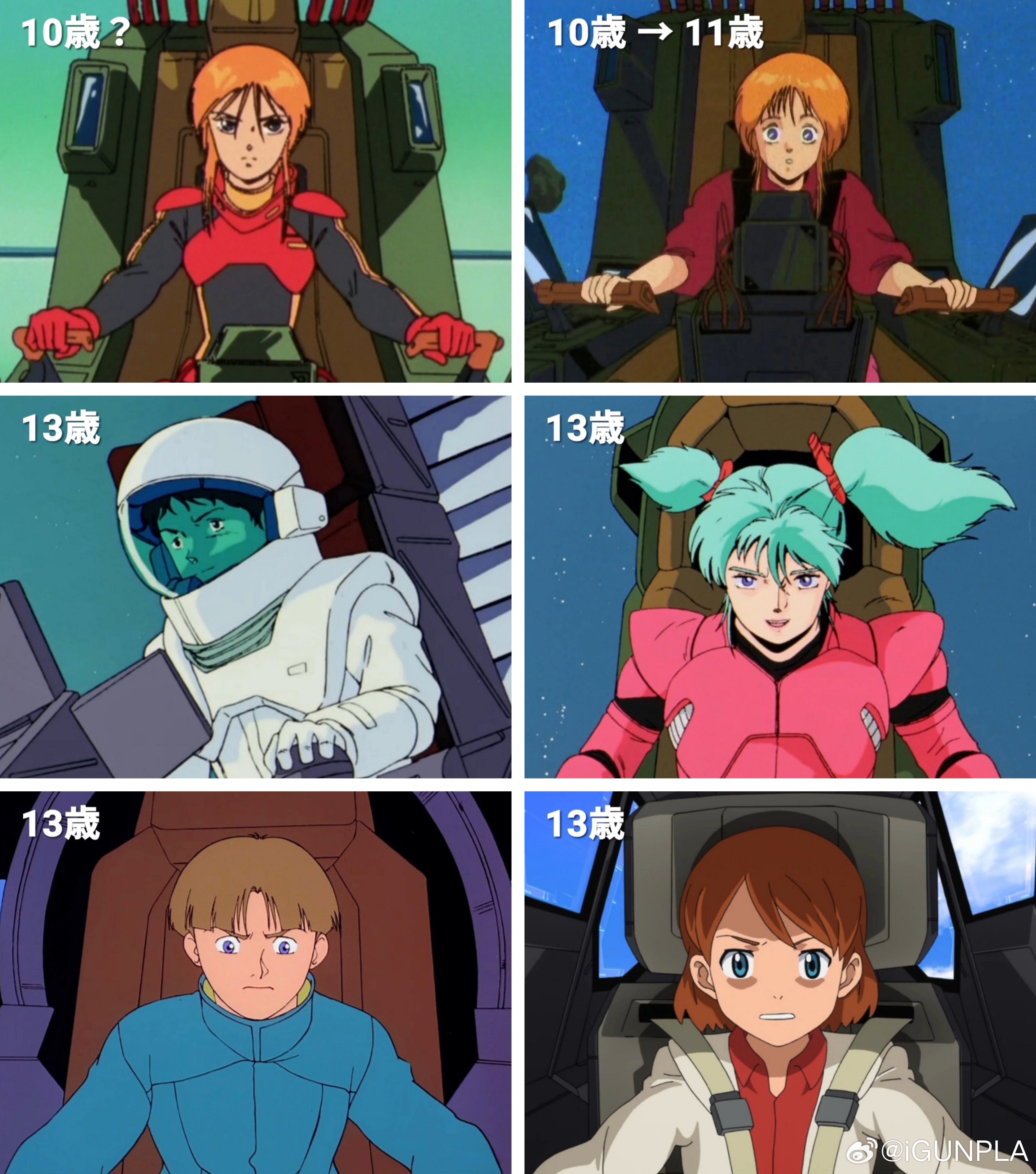 璞露和璞露茨开MS还没小学毕业，伍索和奇奥好歹初一升初二了高达