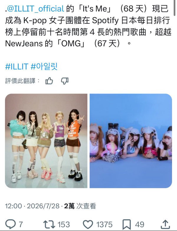 如何看待it’s me日本成绩超过omg 