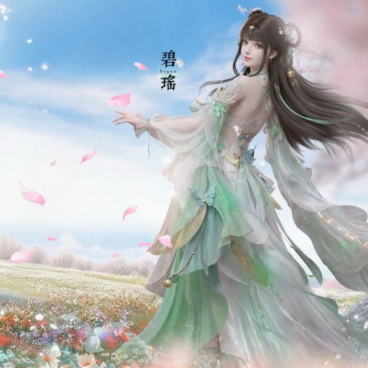 碧瑶   诛仙女主碧瑶  碧瑶  美得我想叫老婆（母爱变质）这个背这个脸。我舔舔