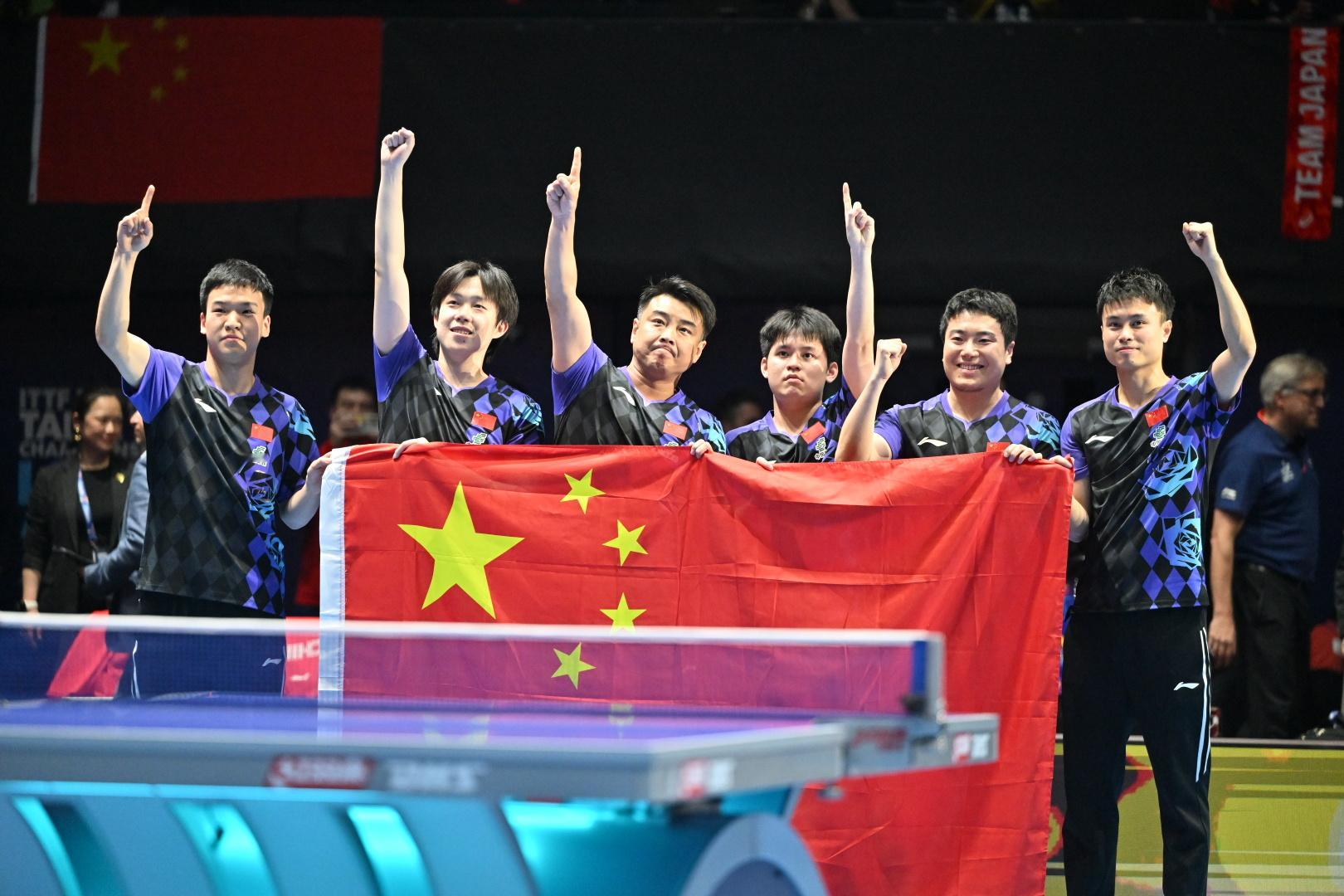 恭喜中国队实现世乒赛男团12连冠，第24次捧起斯韦思林杯🇨🇳🏆 